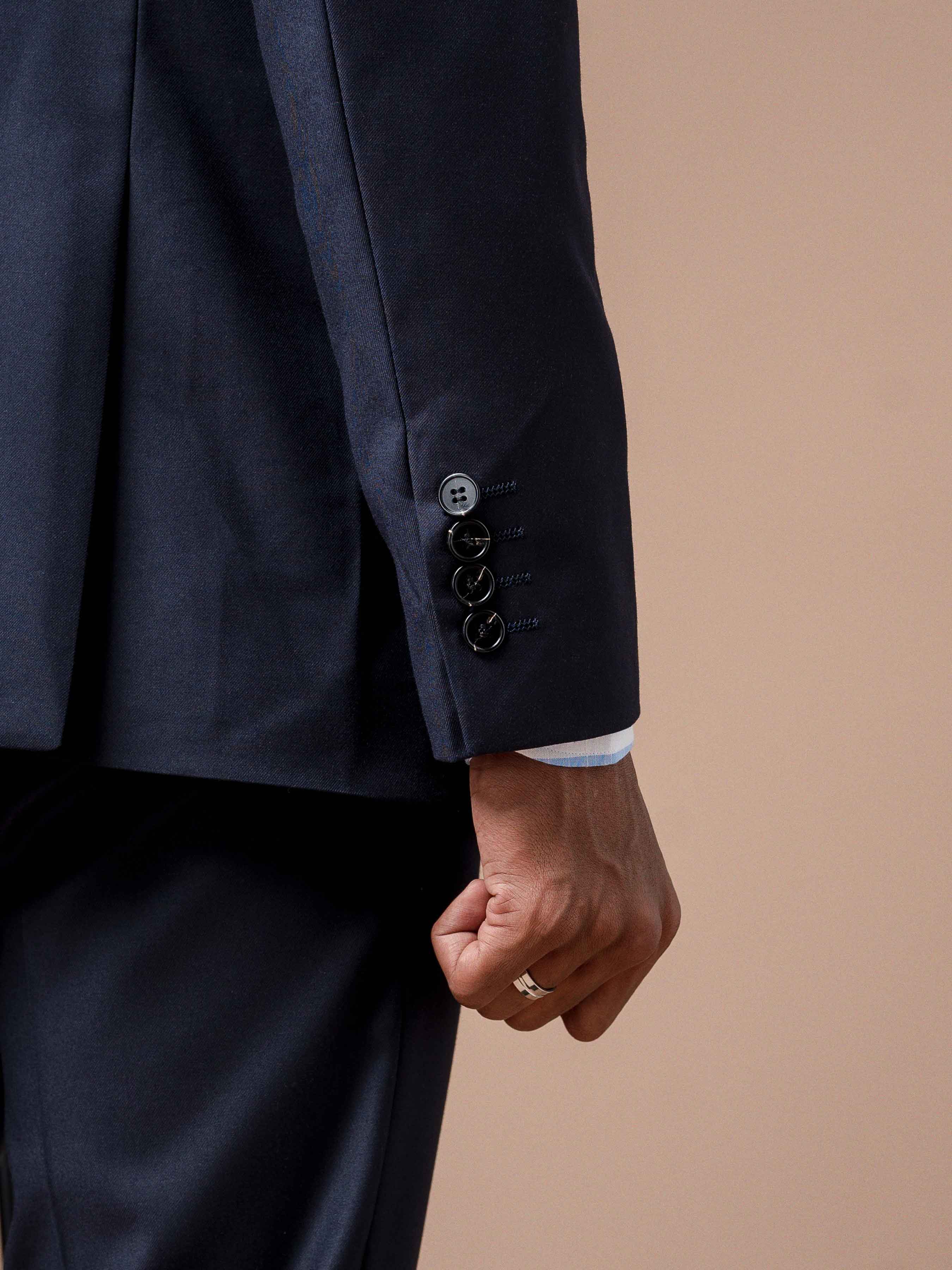 10SingleBreastedSuitBlazerDarkBluePlain_NotchLapel - Zeve