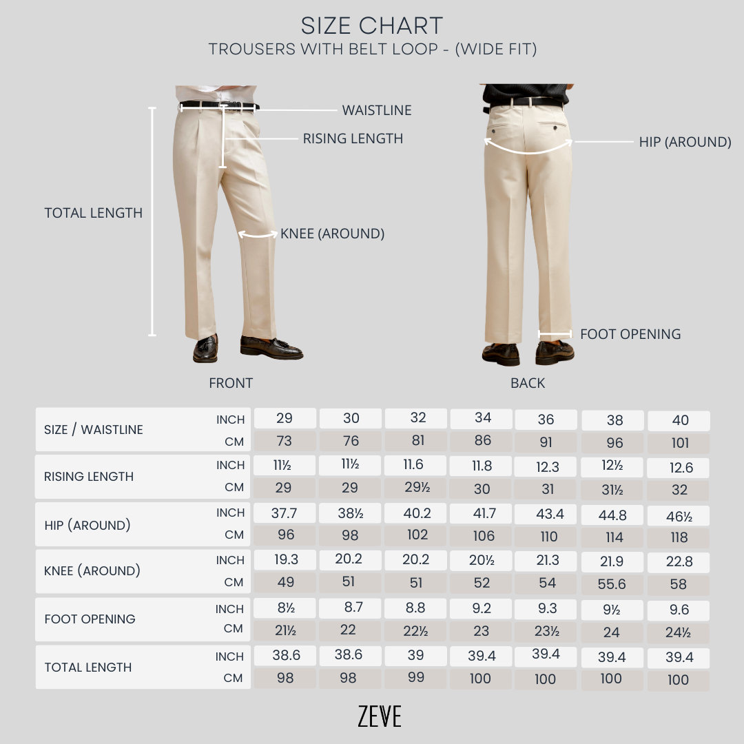 Vicolo Trousers With Belt Loop - Dark Grey (Wide Fit)