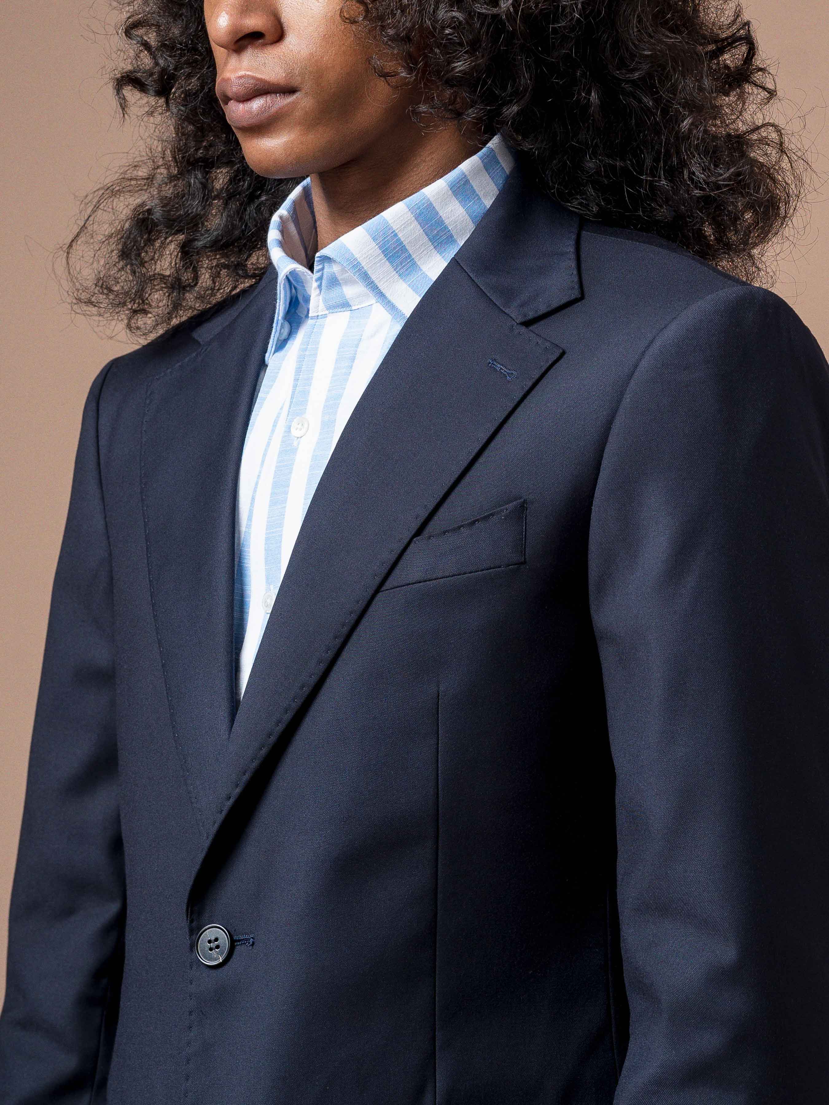 8SingleBreastedSuitBlazerDarkBluePlain_NotchLapel - Zeve