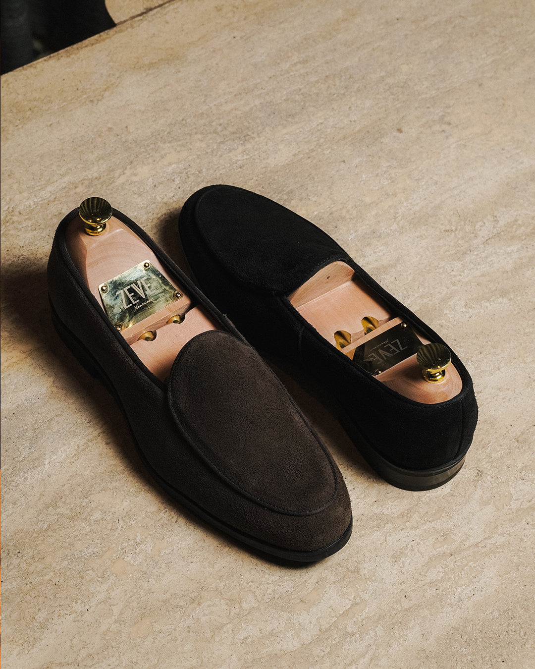 Belgian Loafer - Black Suede Leather