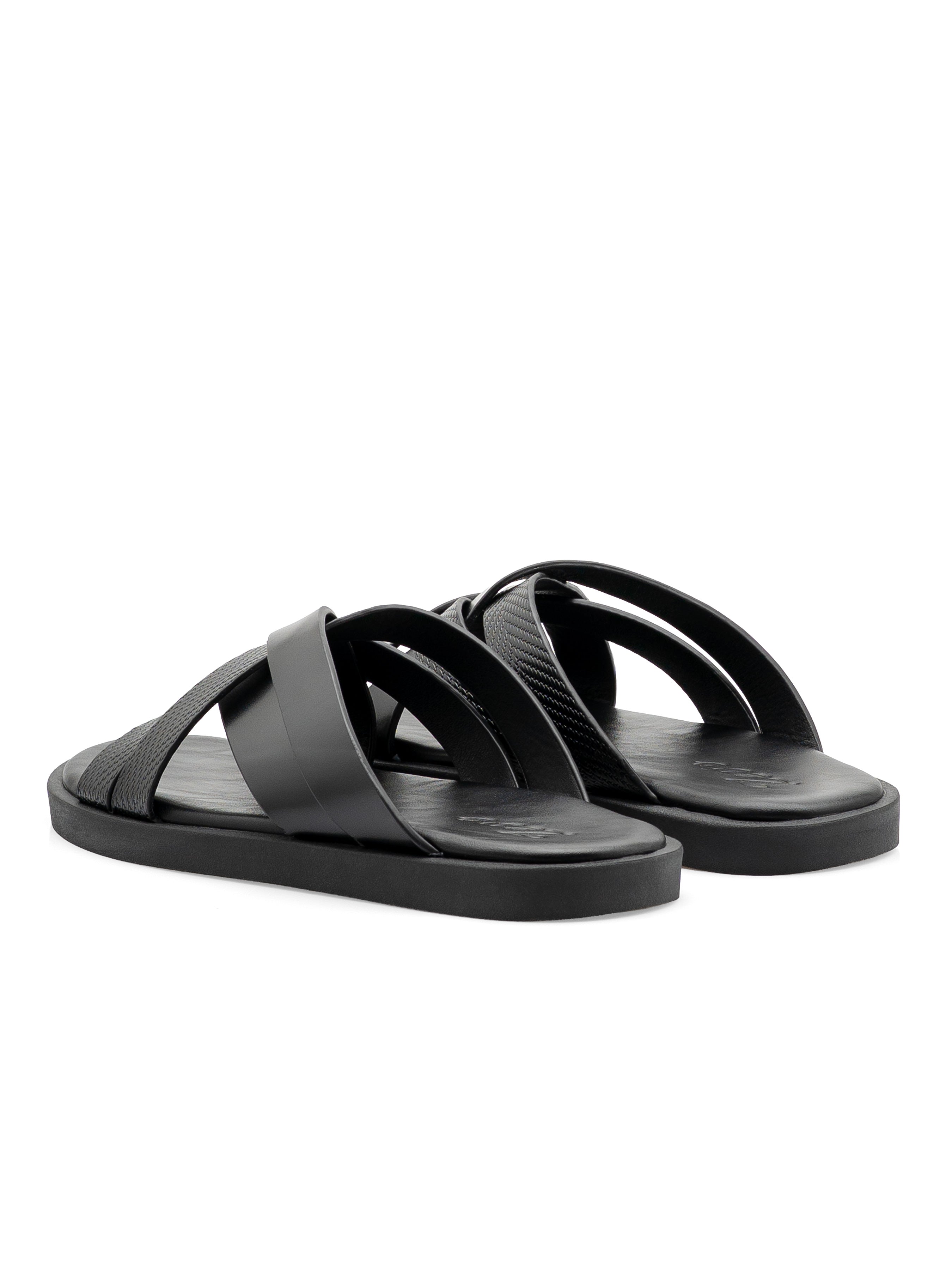 Alun Sandal - Solid Black