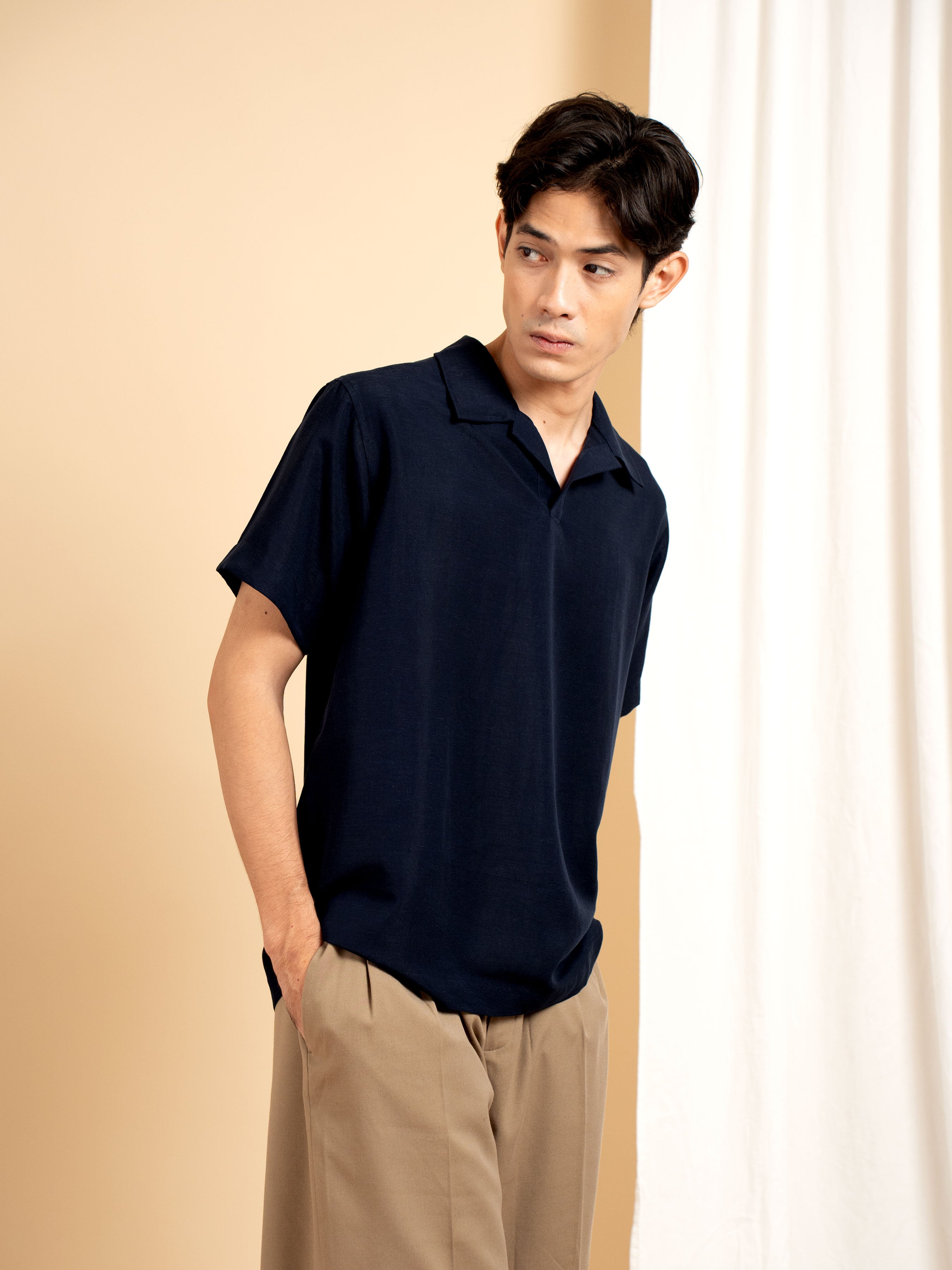 Arden Shirt - Navy Blue