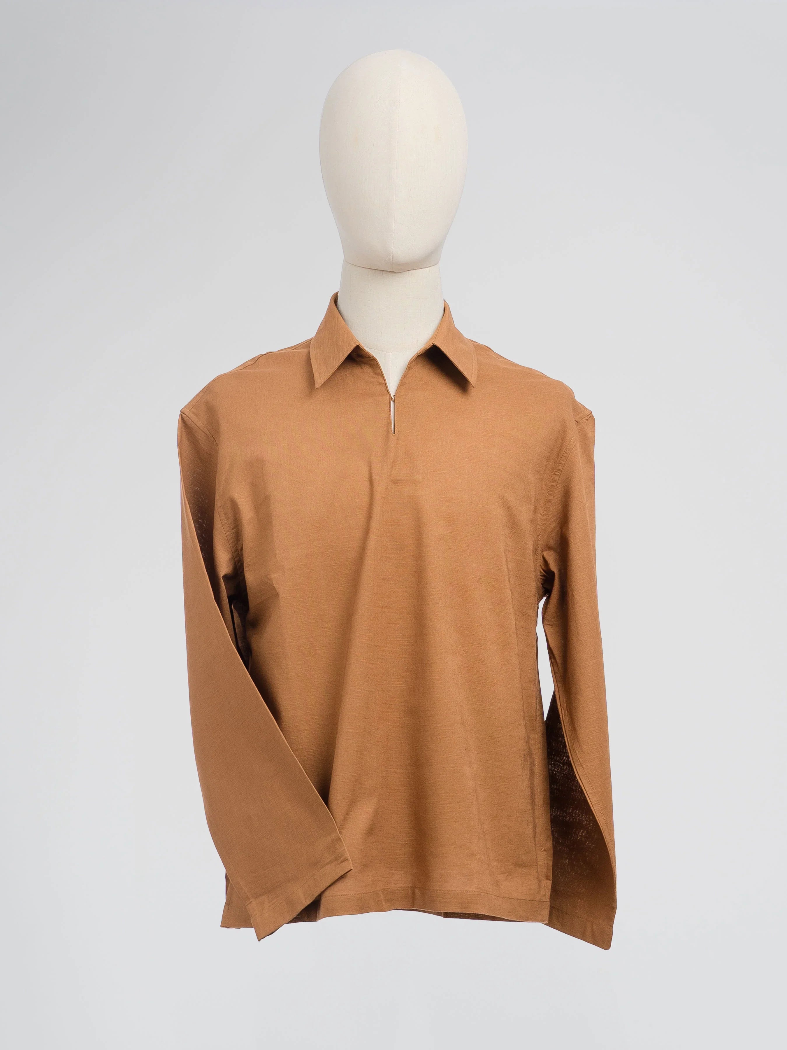 ArisLinenShirtCappuccino1 - Zeve