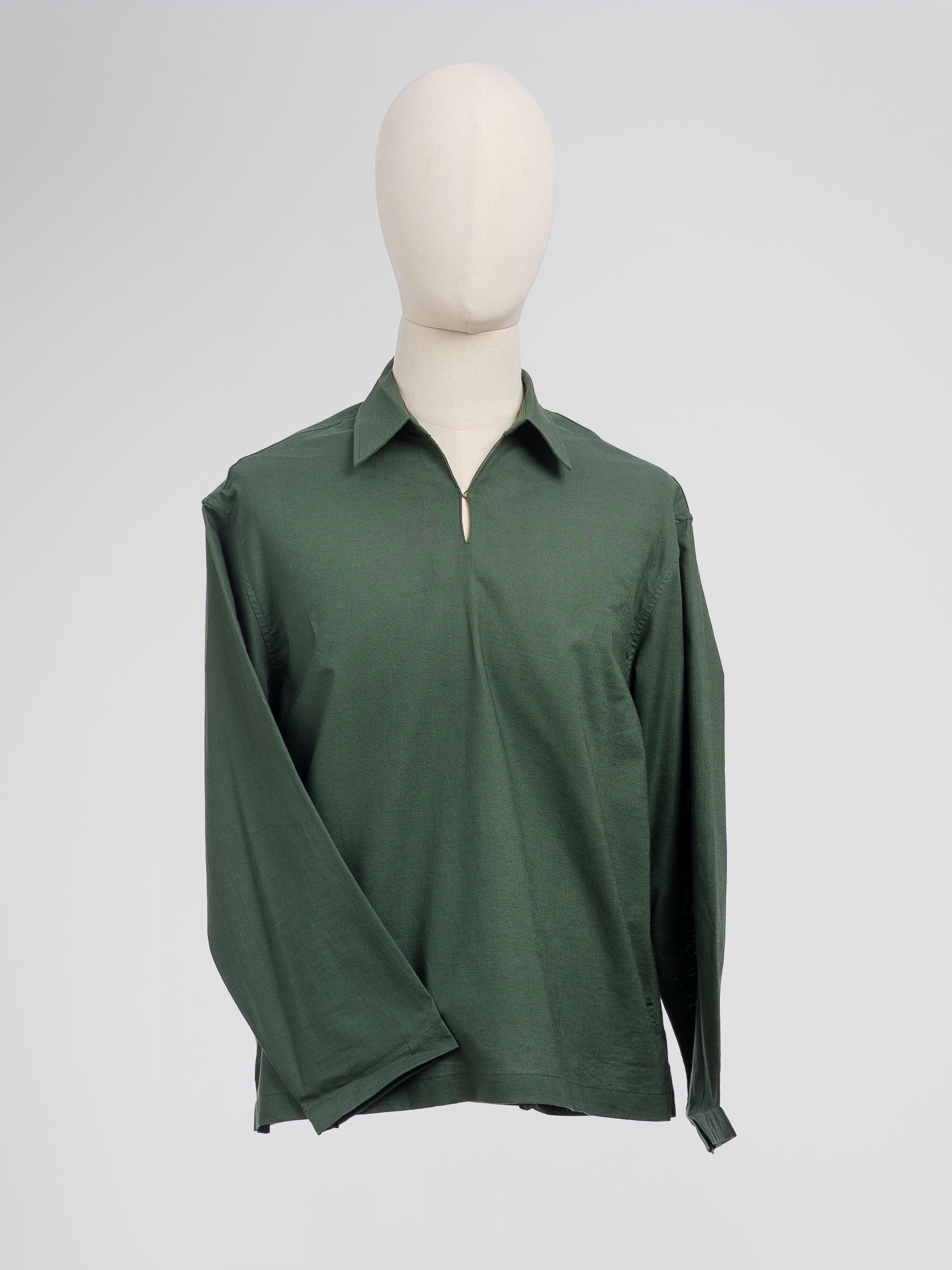 ArisLinenShirtGreen1 - Zeve