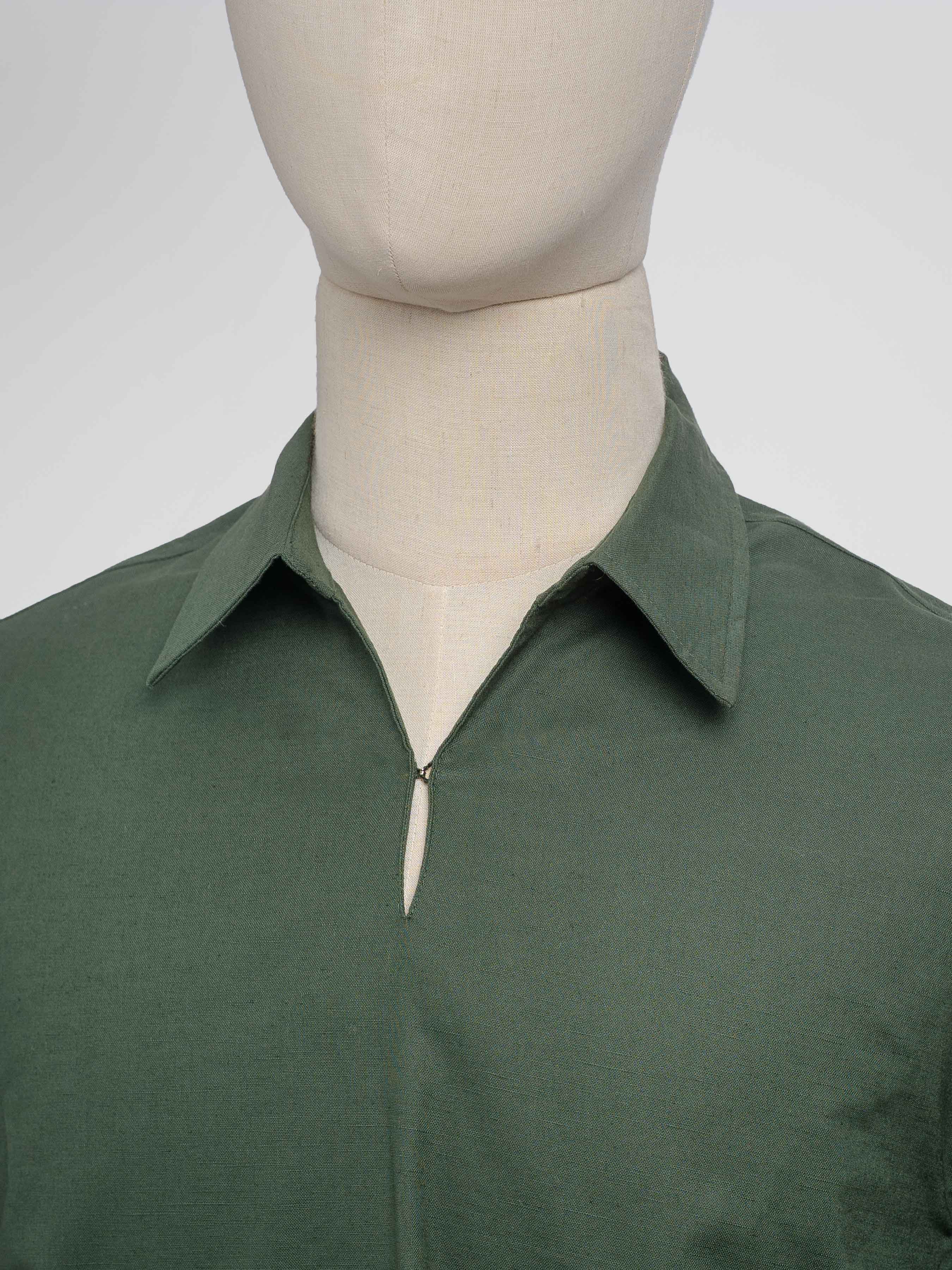 ArisLinenShirtGreen2 - Zeve