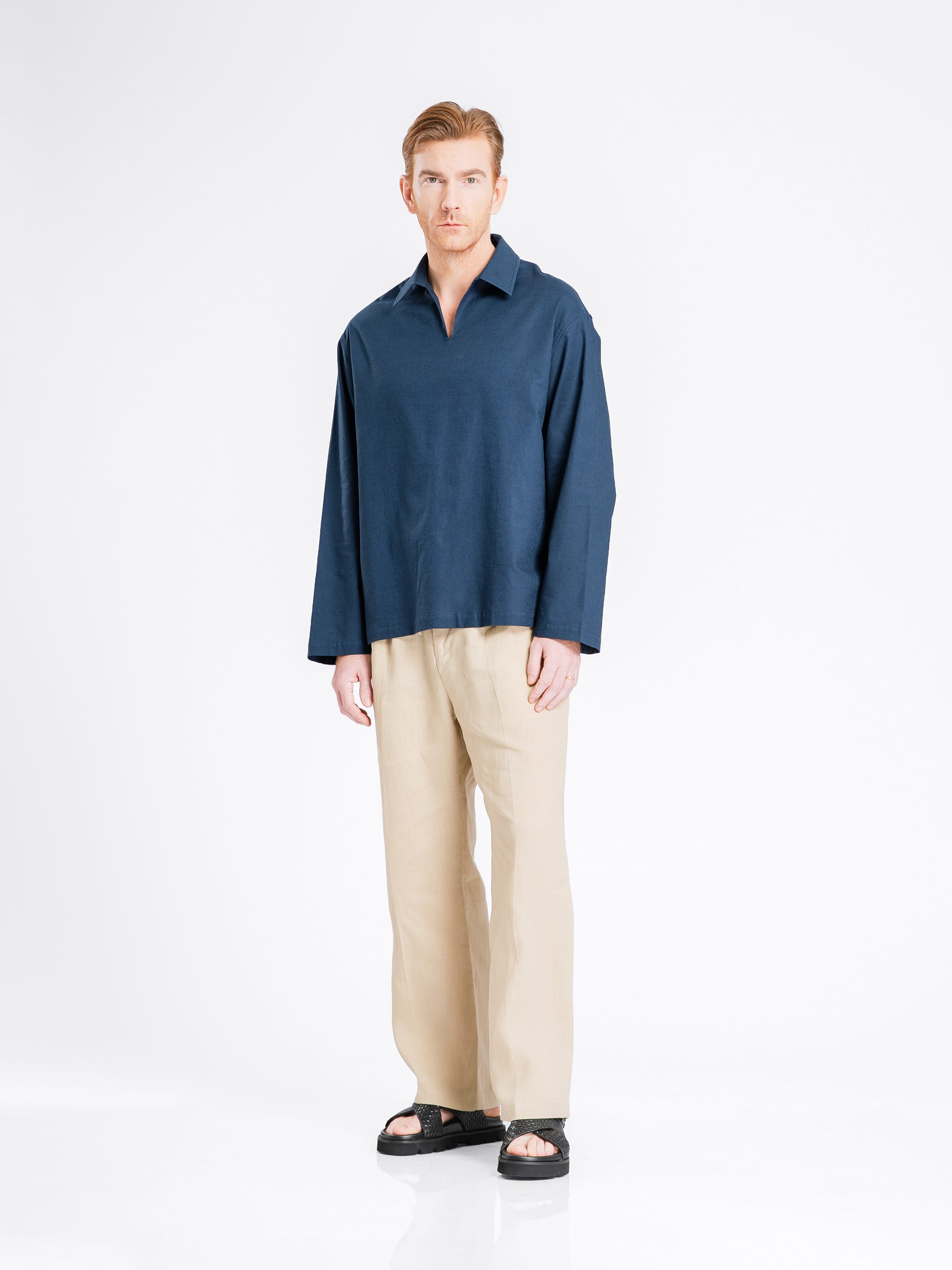 Aris Linen Shirt - Blue