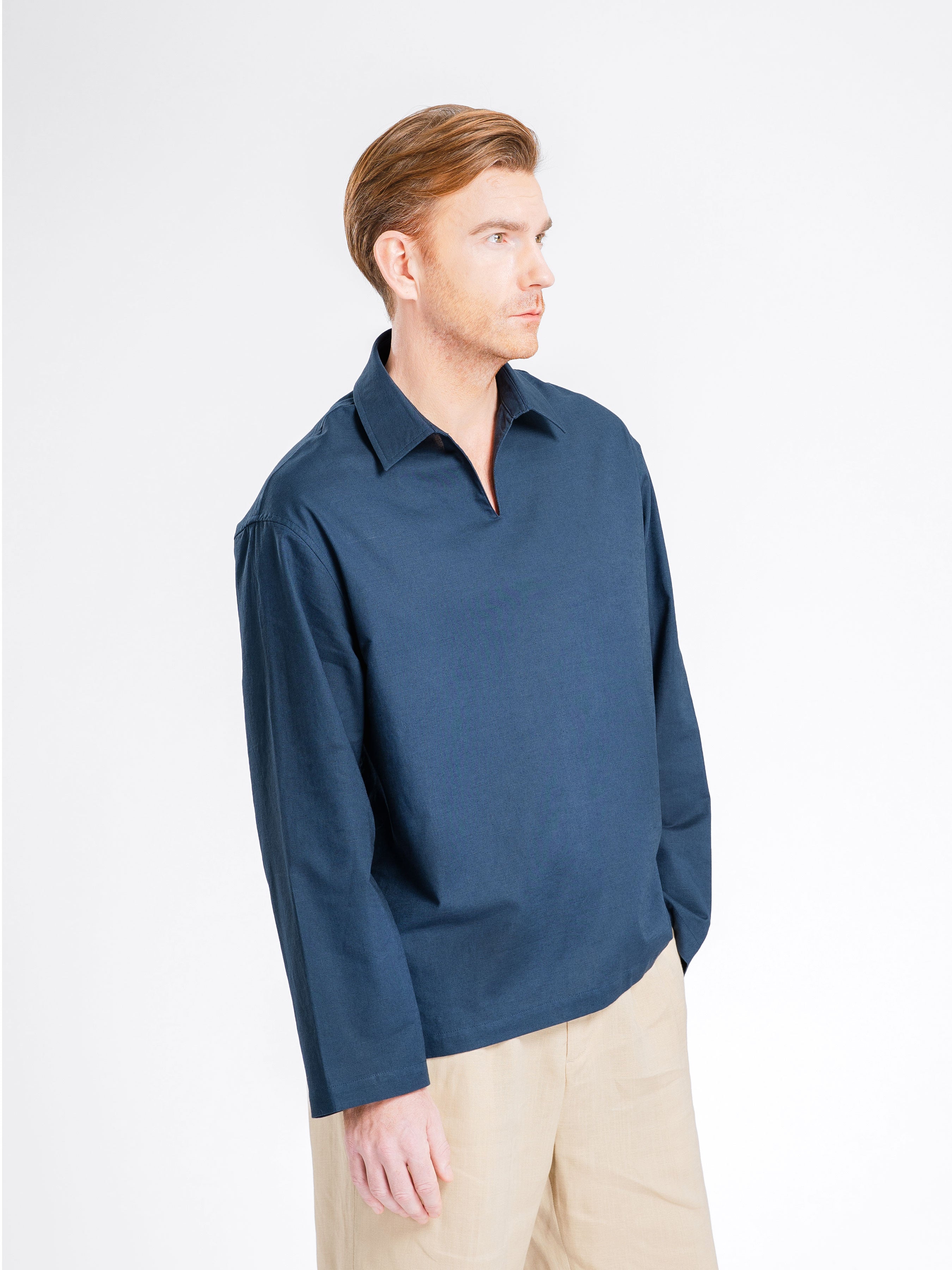 Aris Linen Shirt - Blue
