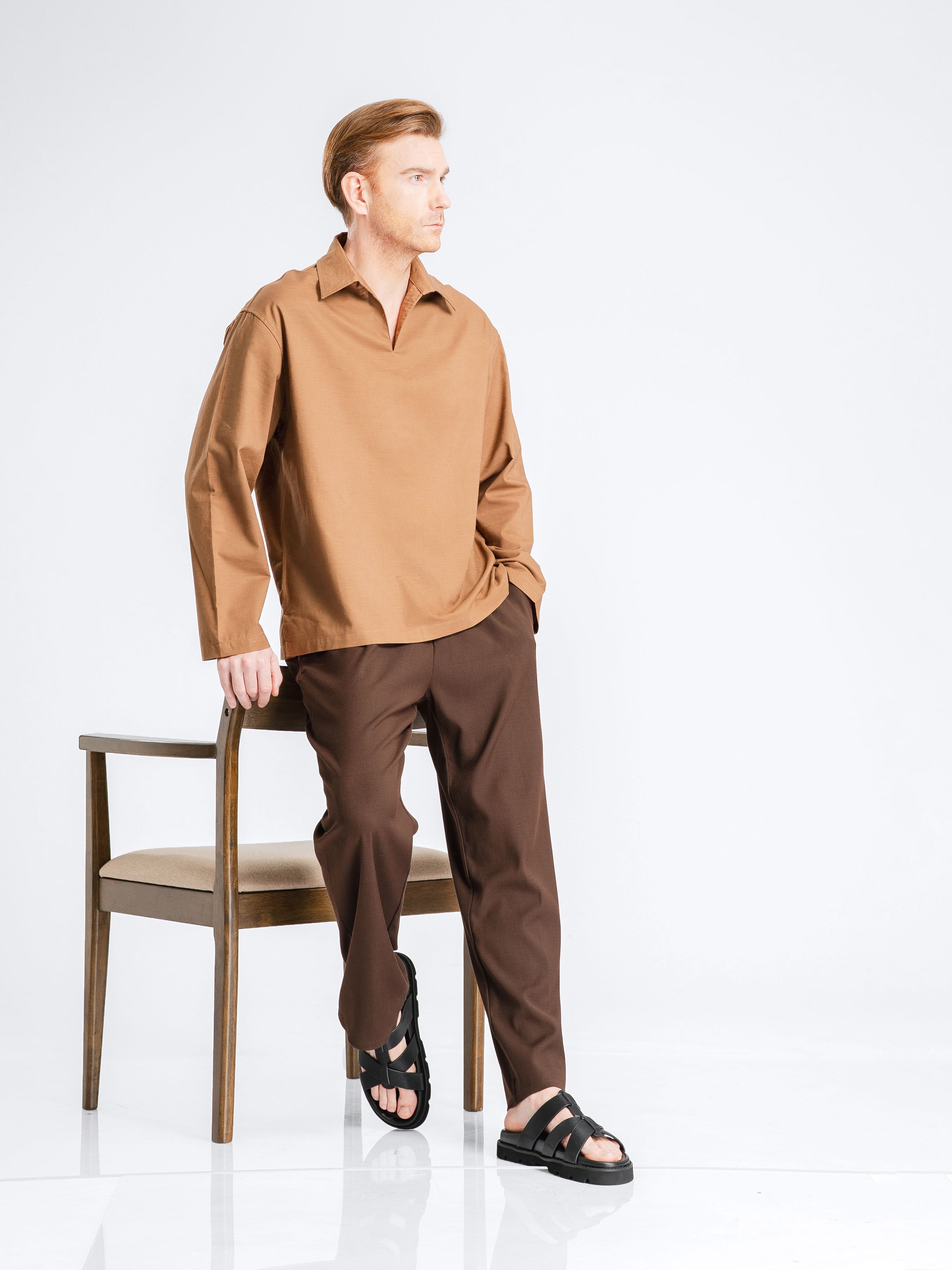 Aris Linen Shirt - Cappuccino