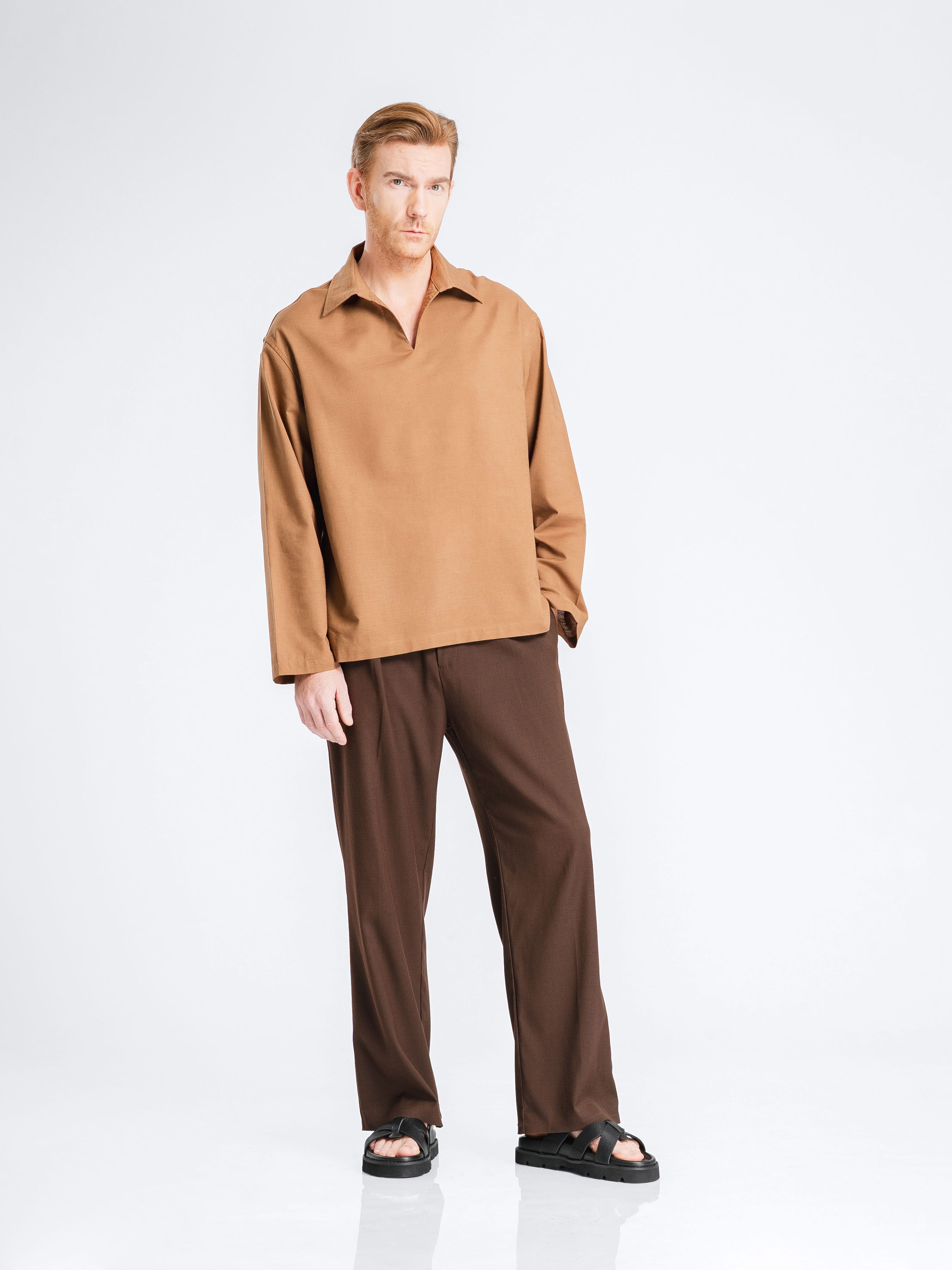 Aris Linen Shirt - Cappuccino