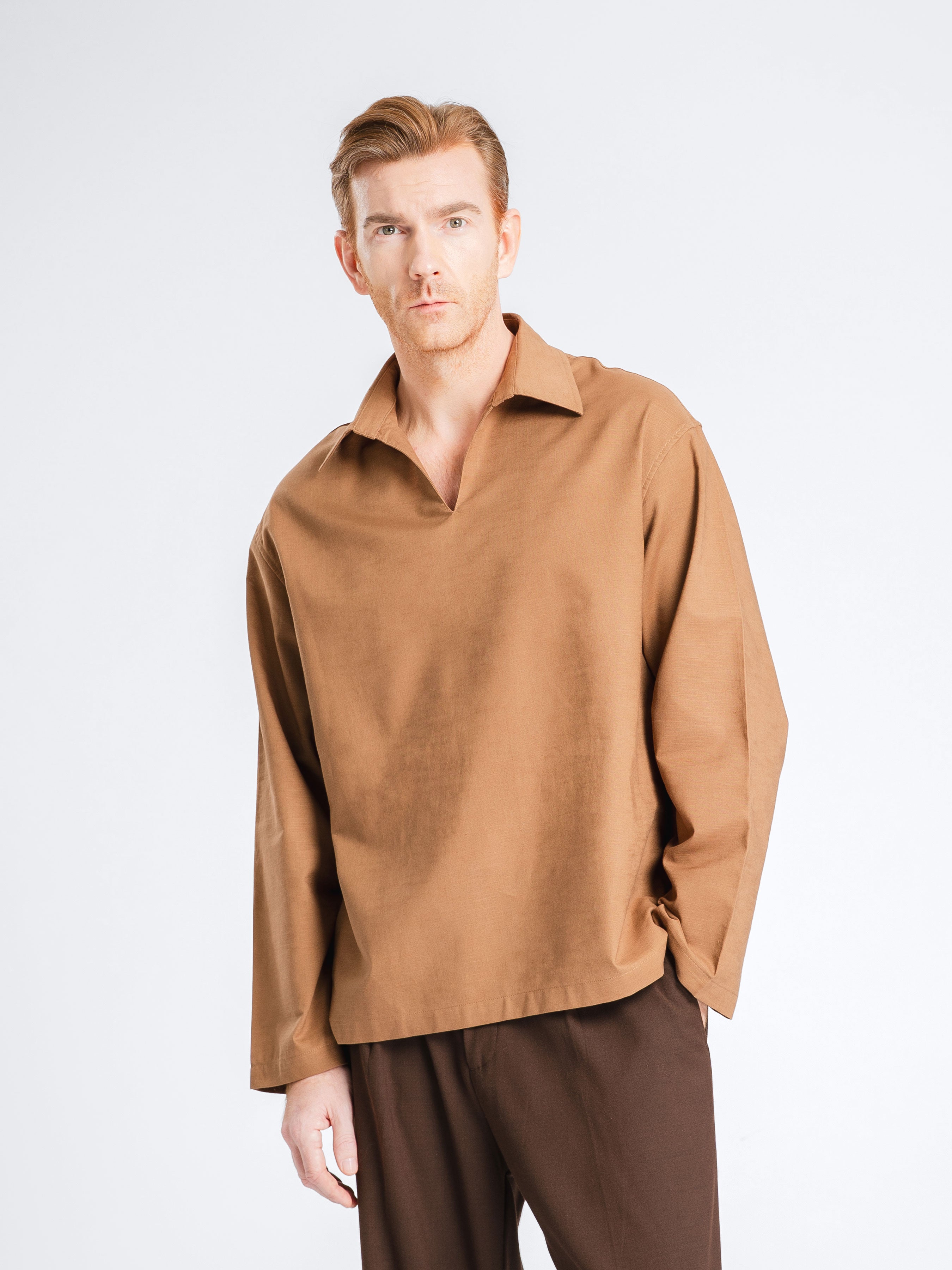 Aris Linen Shirt - Cappuccino