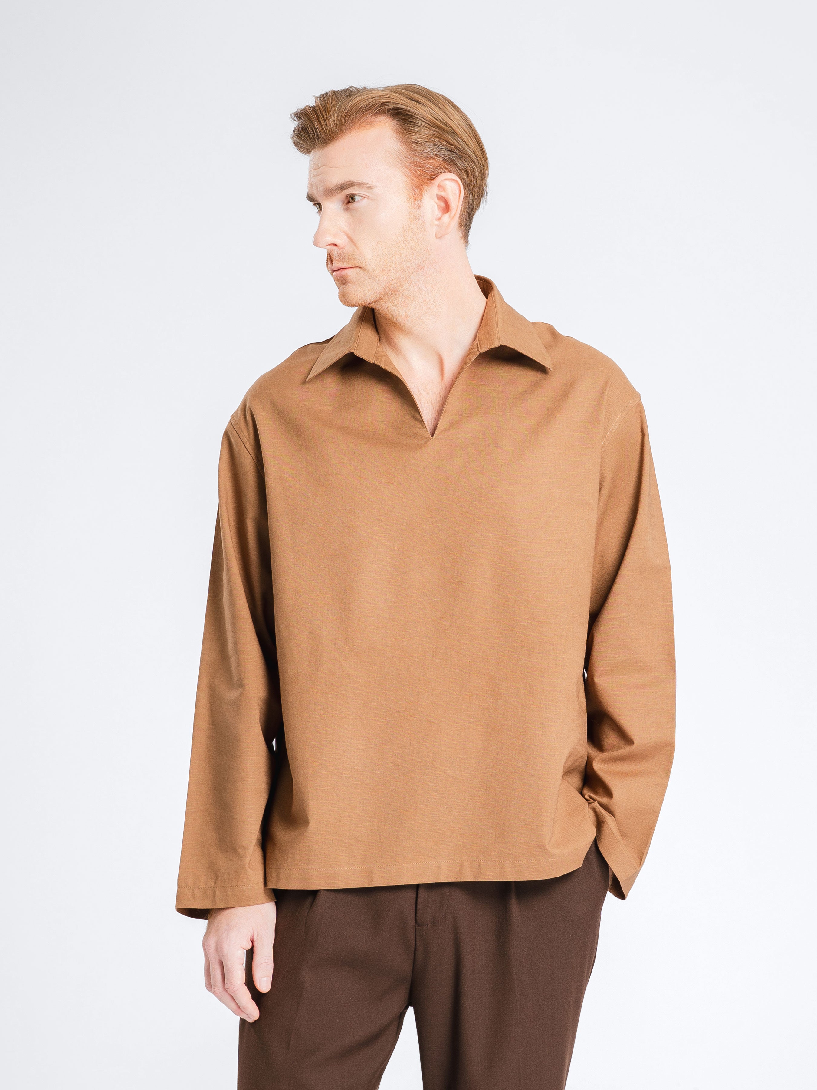 Aris Linen Shirt - Cappuccino