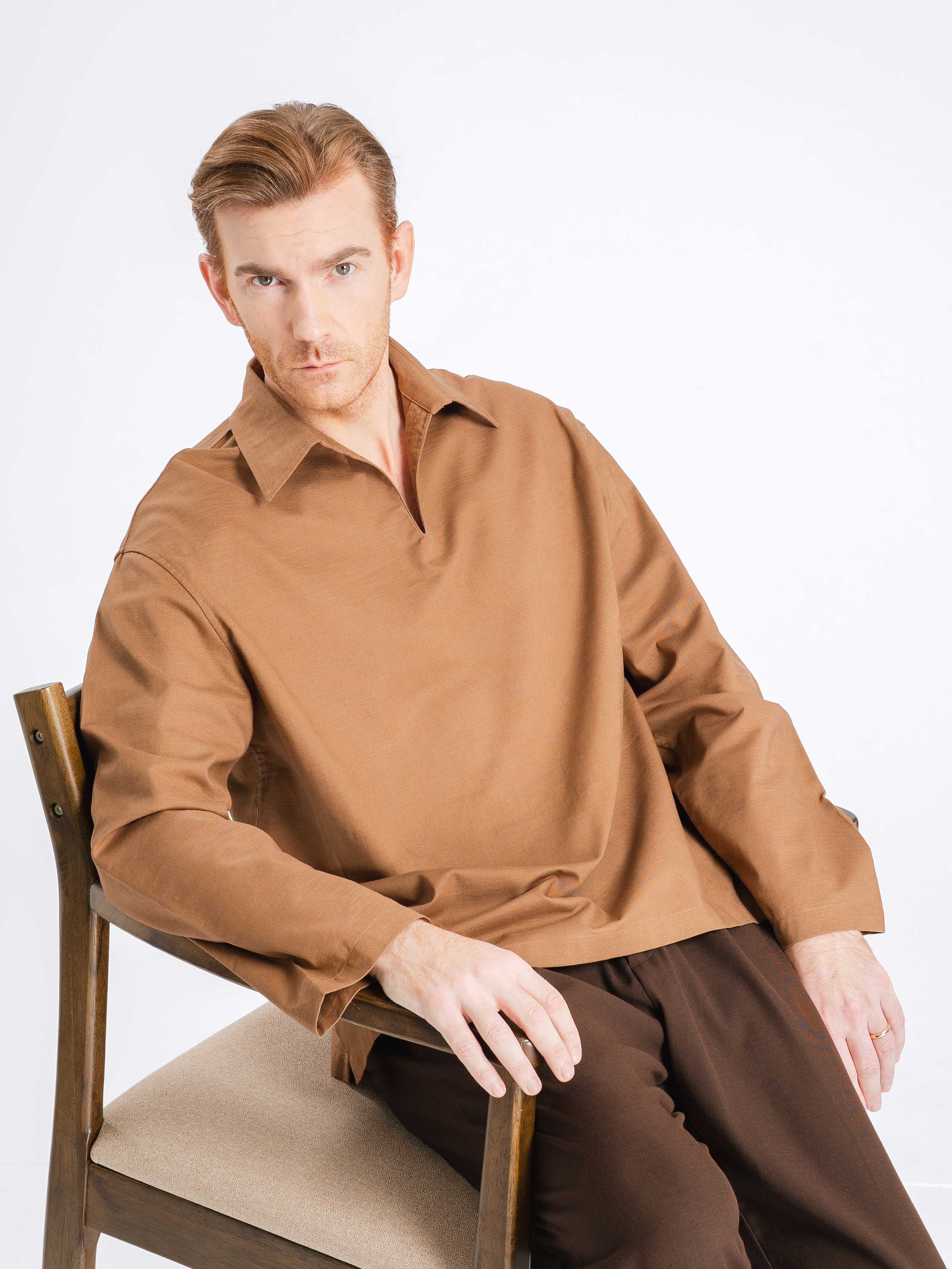 Aris Linen Shirt - Cappuccino