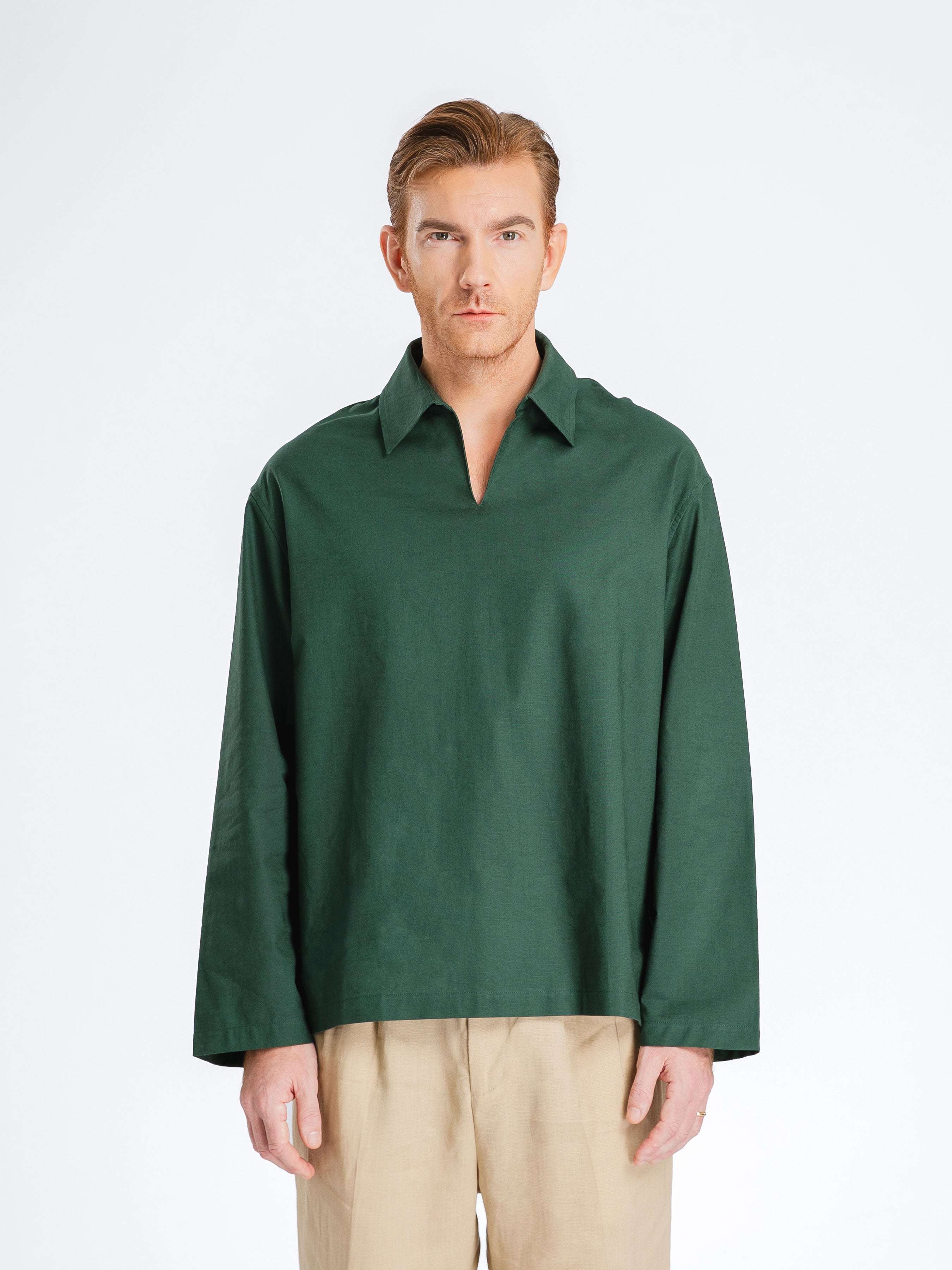 Aris Linen Shirt - Green