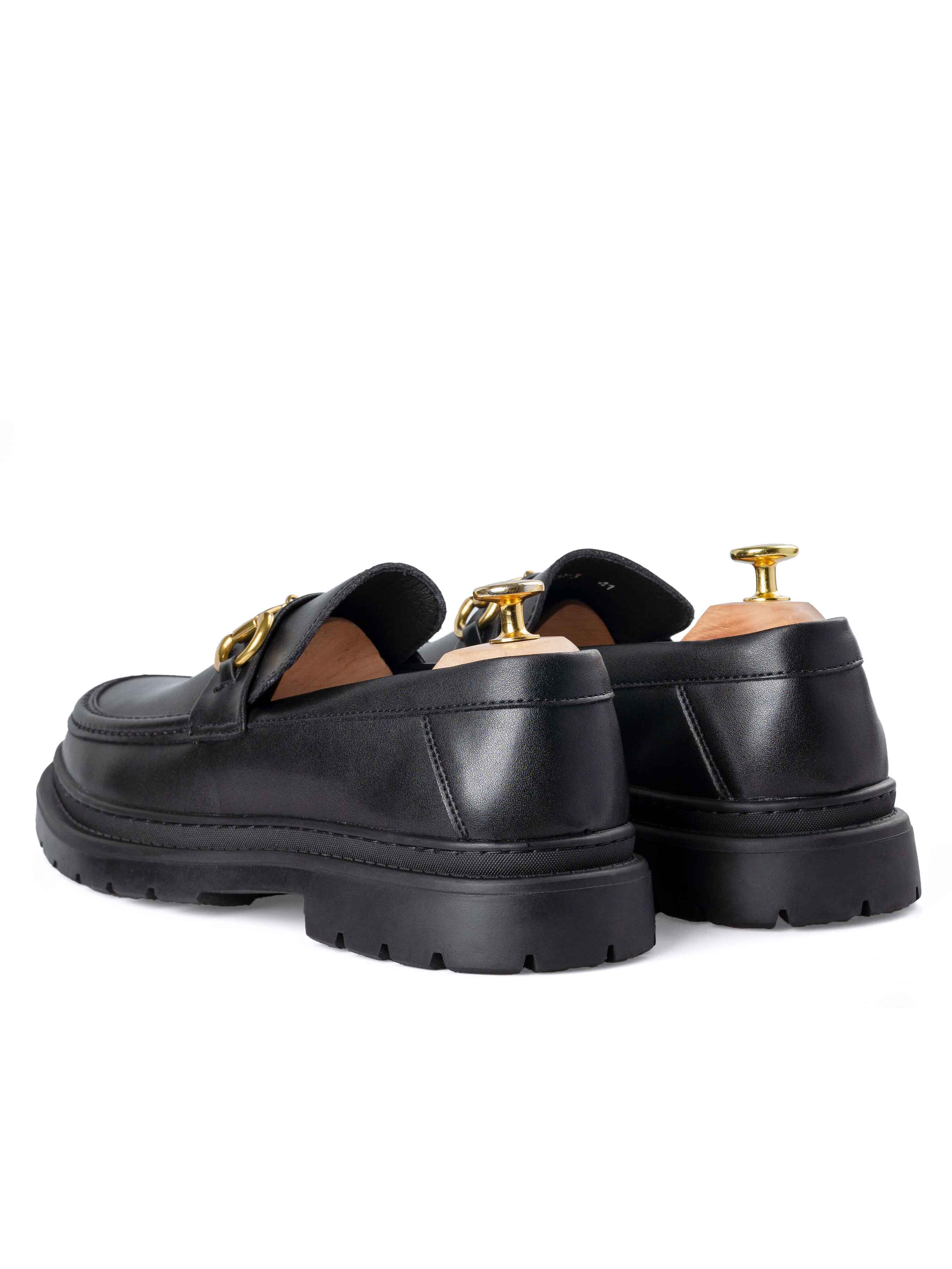 Back-Maurice-Moccasin-Buckle-Loafer-Black-CS - Zeve