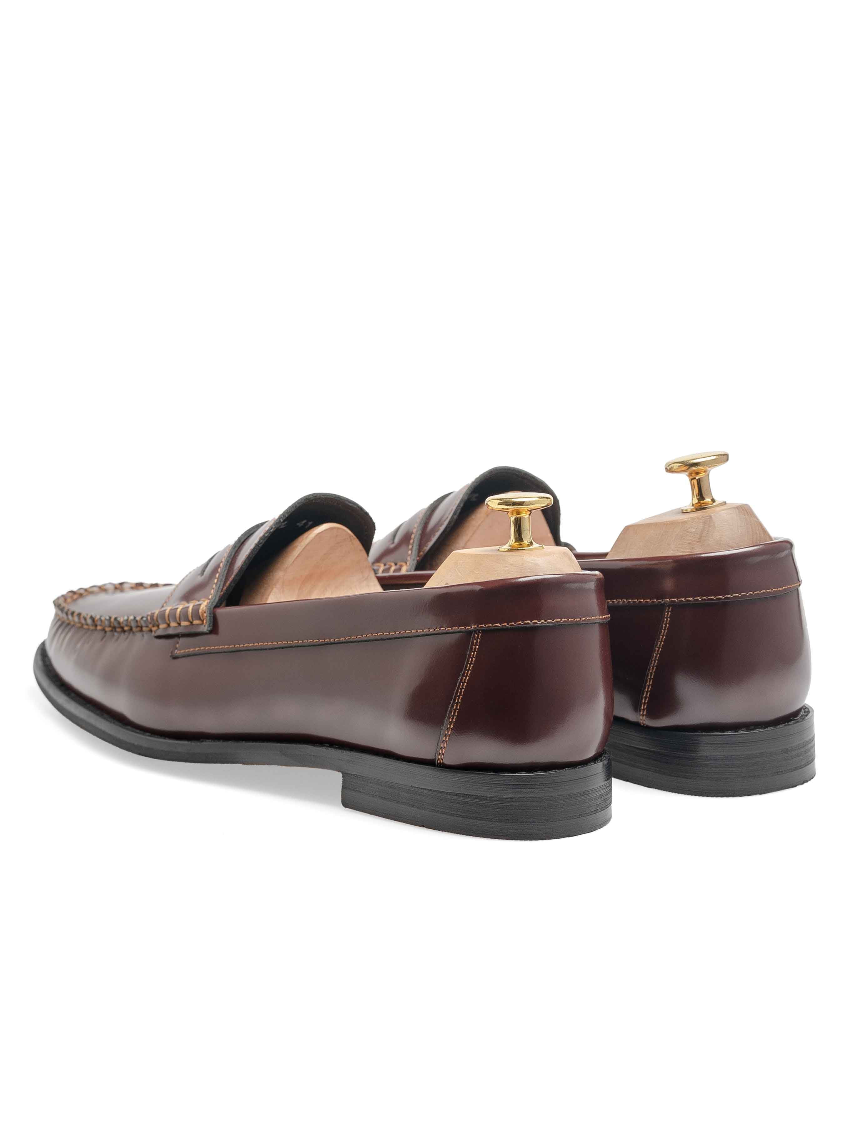 BackPennyLoaferCognacTanPatentLeather - Zeve