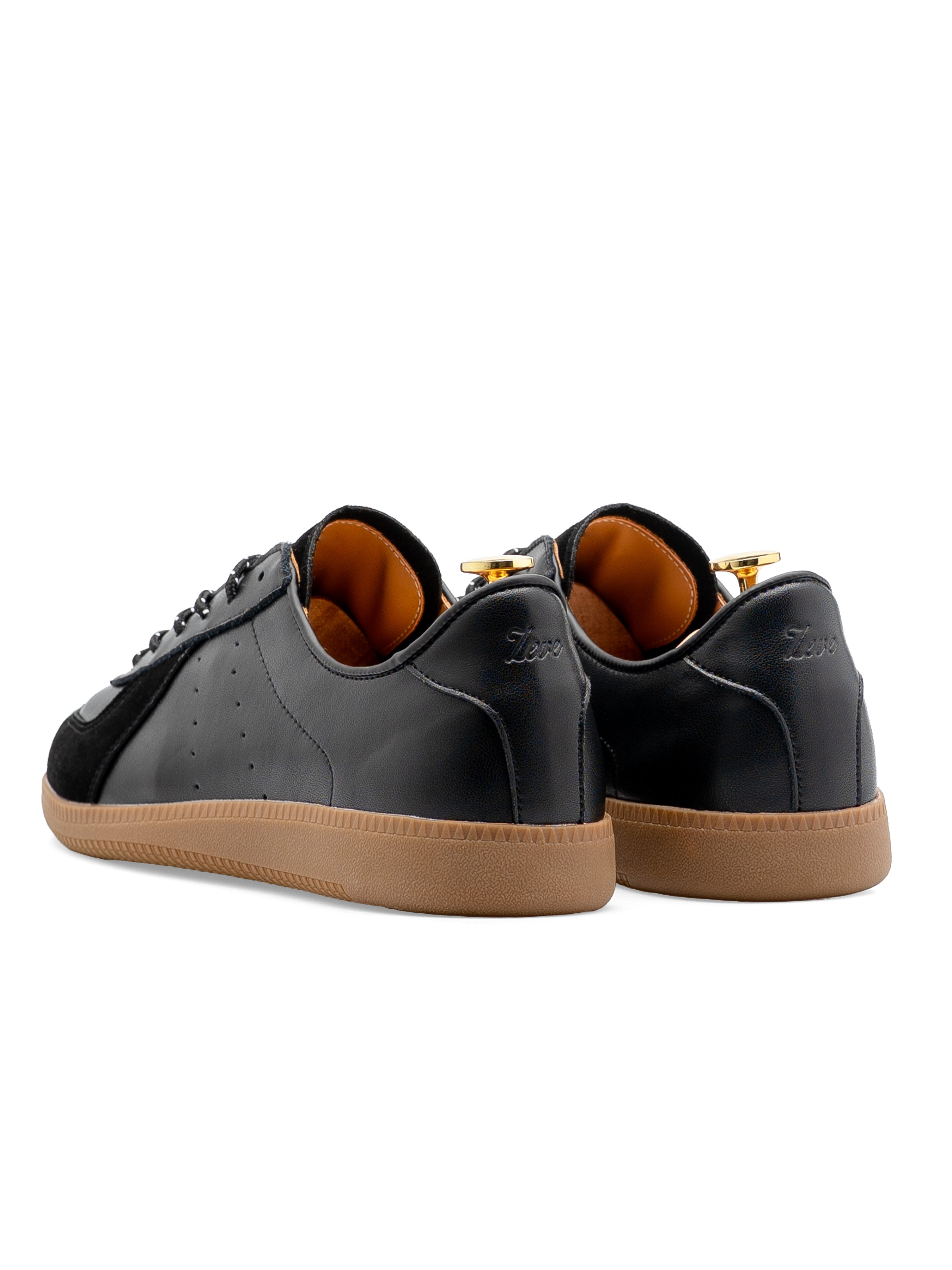 BackZeveTrainerSneakerSolidBlackSuede - Zeve