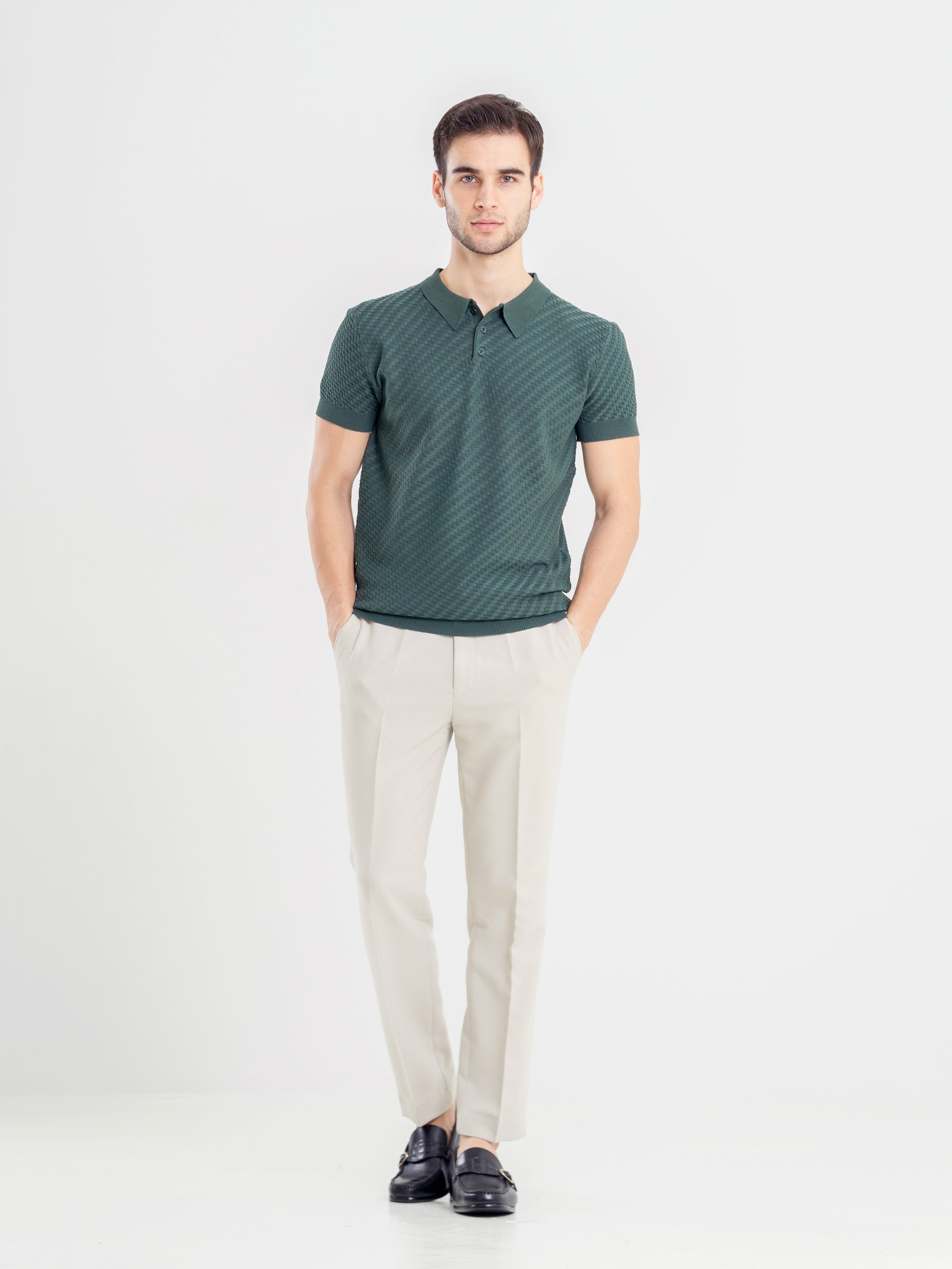Basketweave-Knit-Polo-Tee-Forest-Green_02_9384eadb-ffdb-4aa5-8741-87d562eeca96 - Zeve