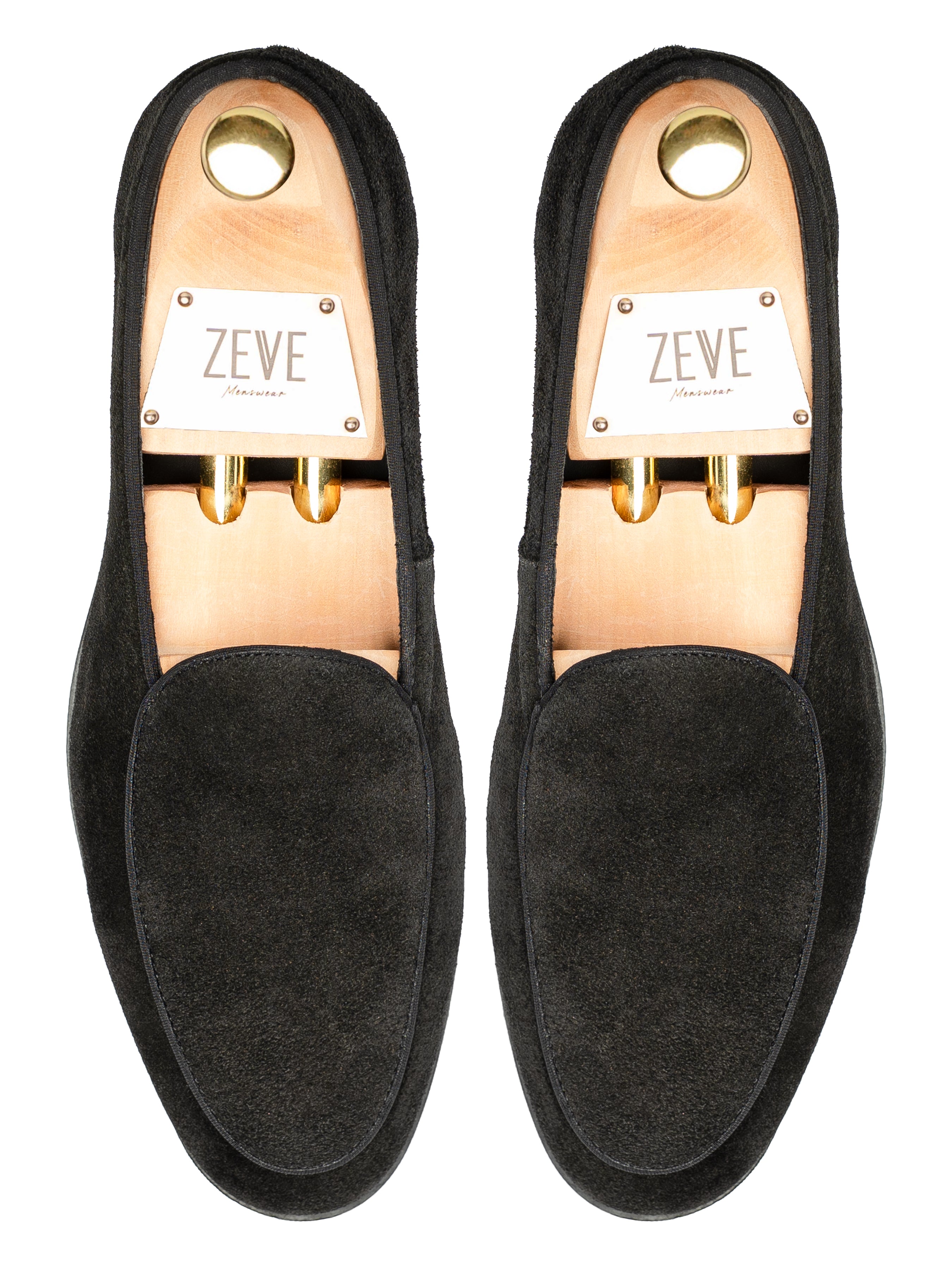 BelgianLoaferBlackSuedeLeatherTop - Zeve