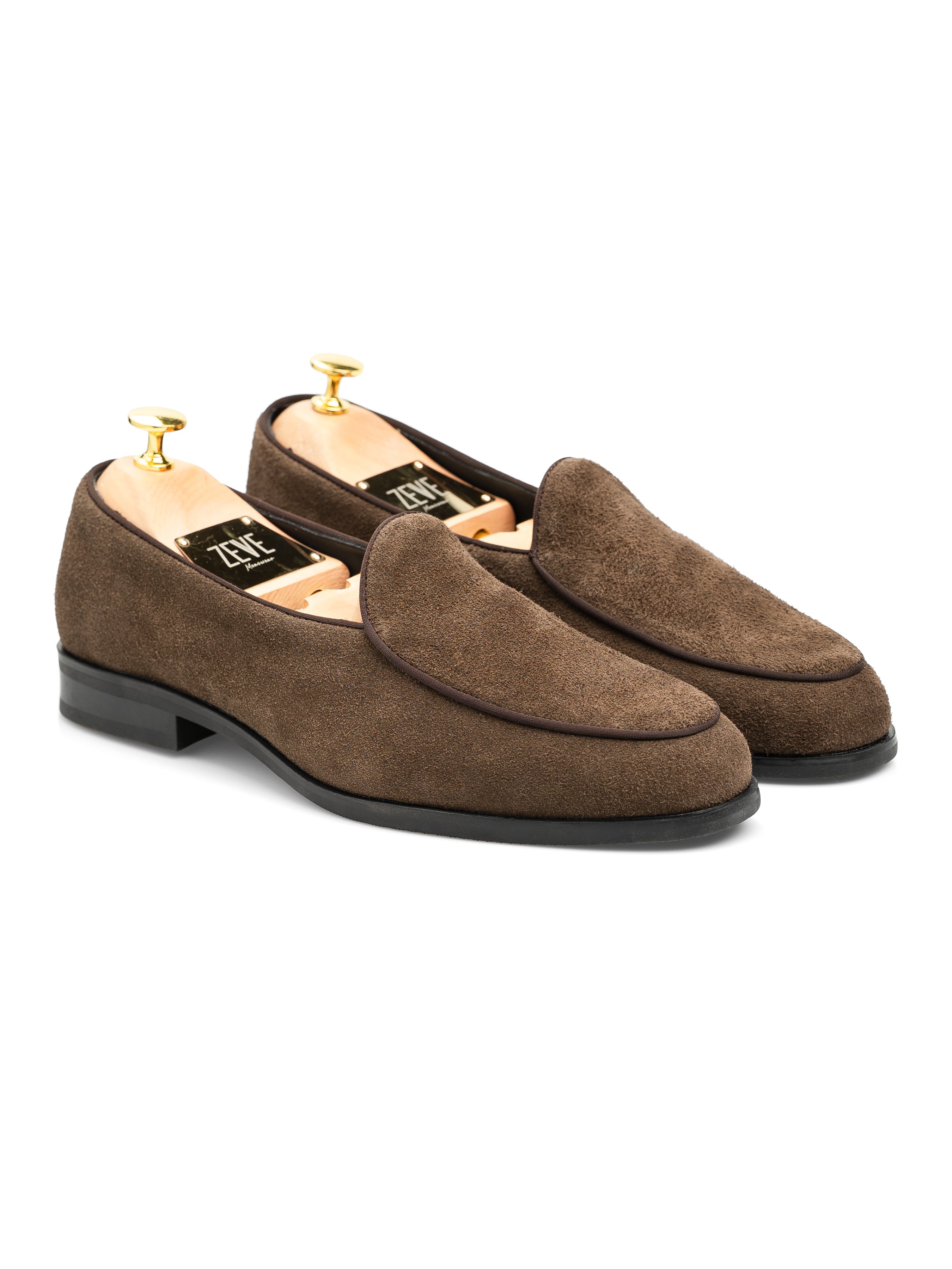 Belgian Loafer - Brown Suede Leather