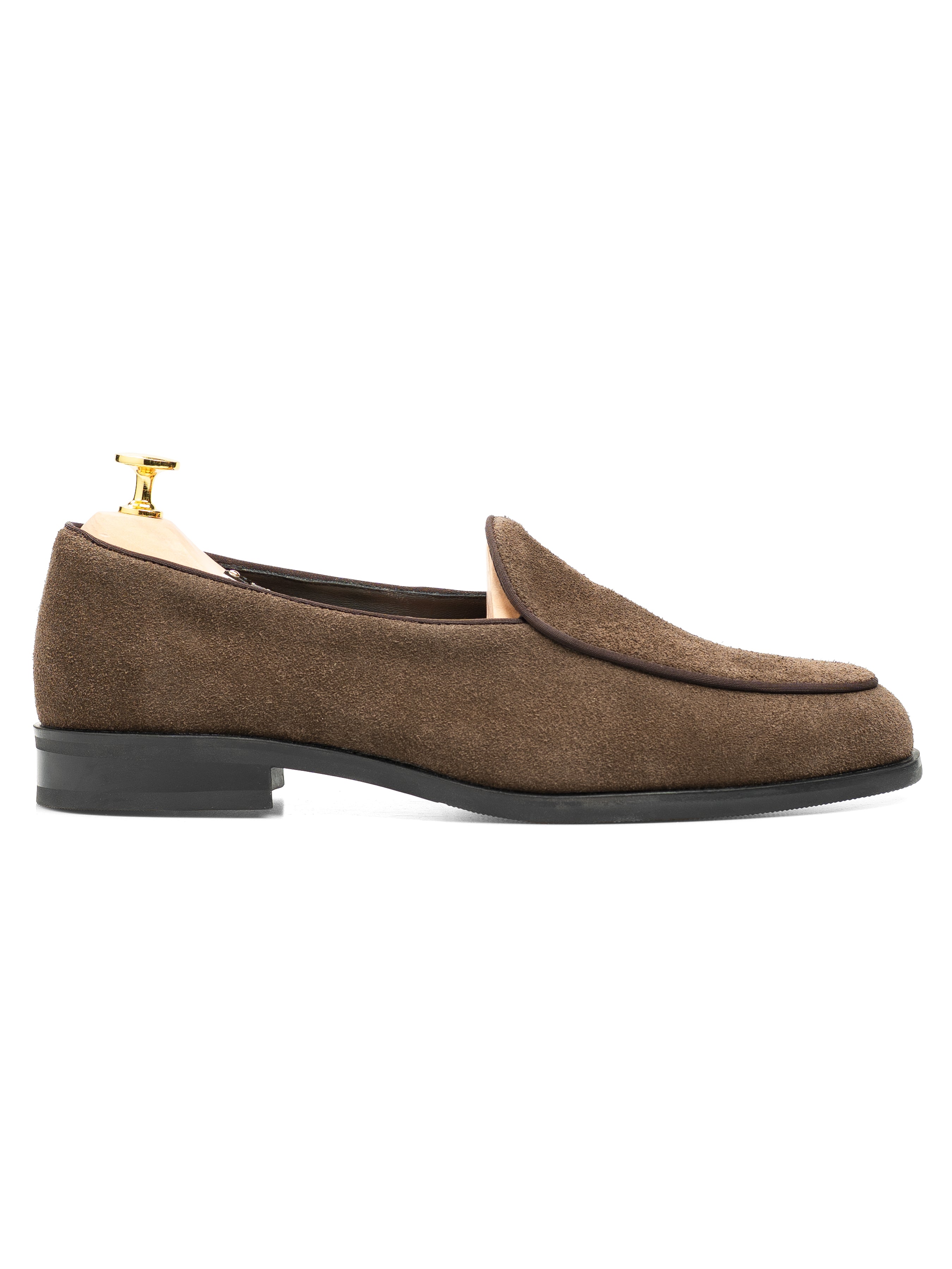Belgian Loafer - Brown Suede Leather
