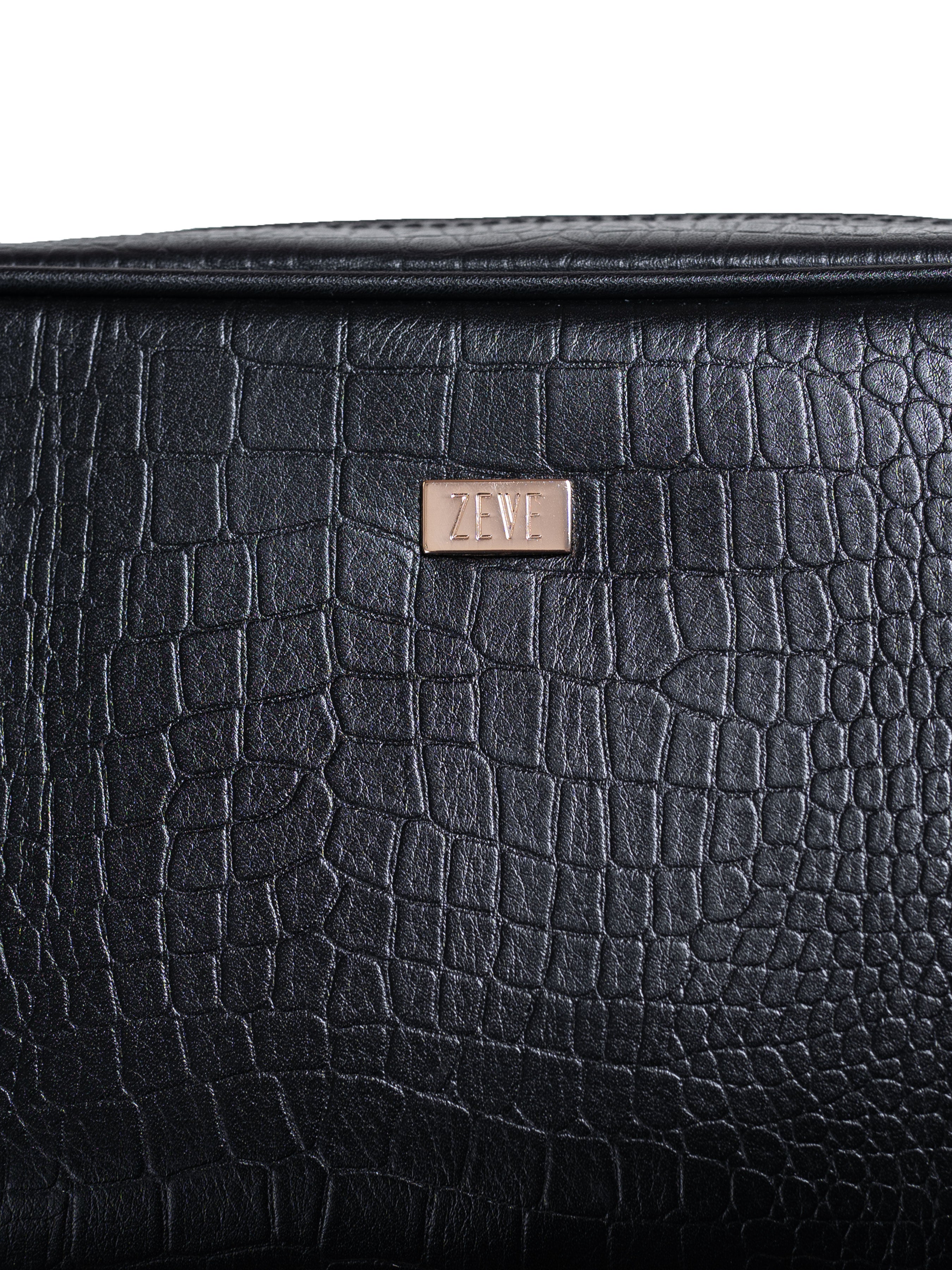 Aurelio Clutch - Black Croco Leather