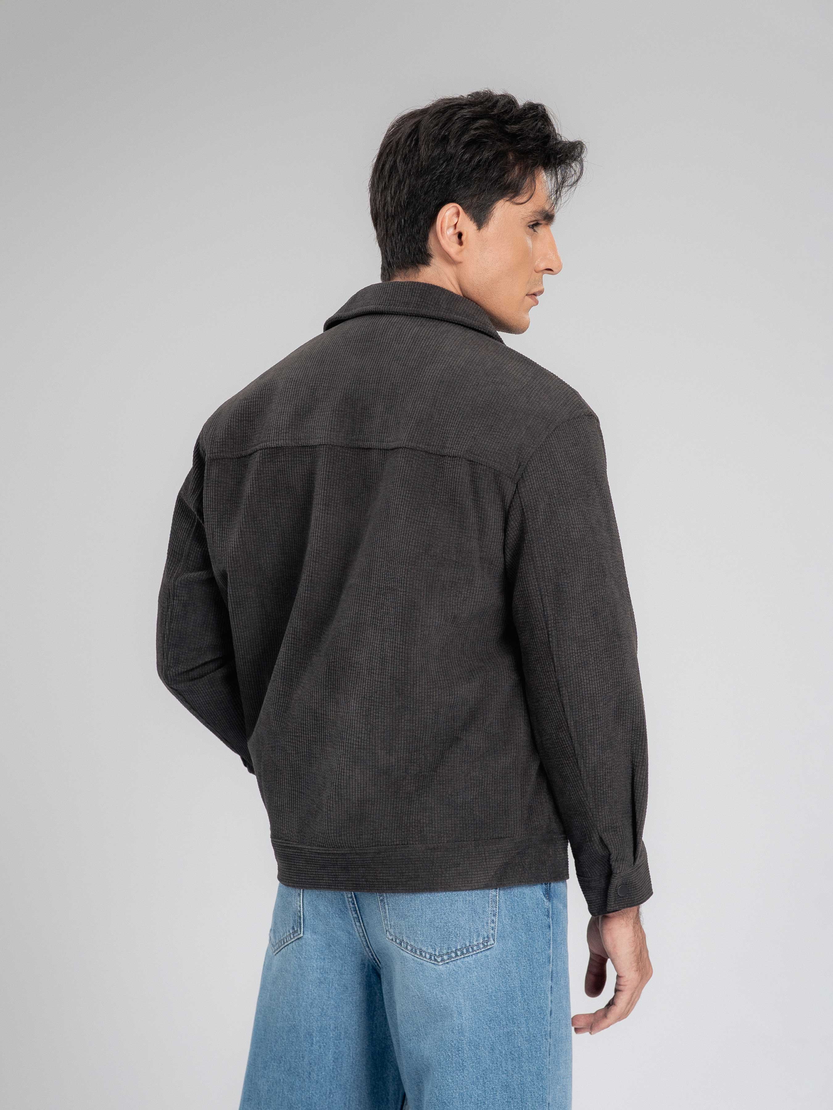 CorduroyJacketDarkGreyBack - Zeve
