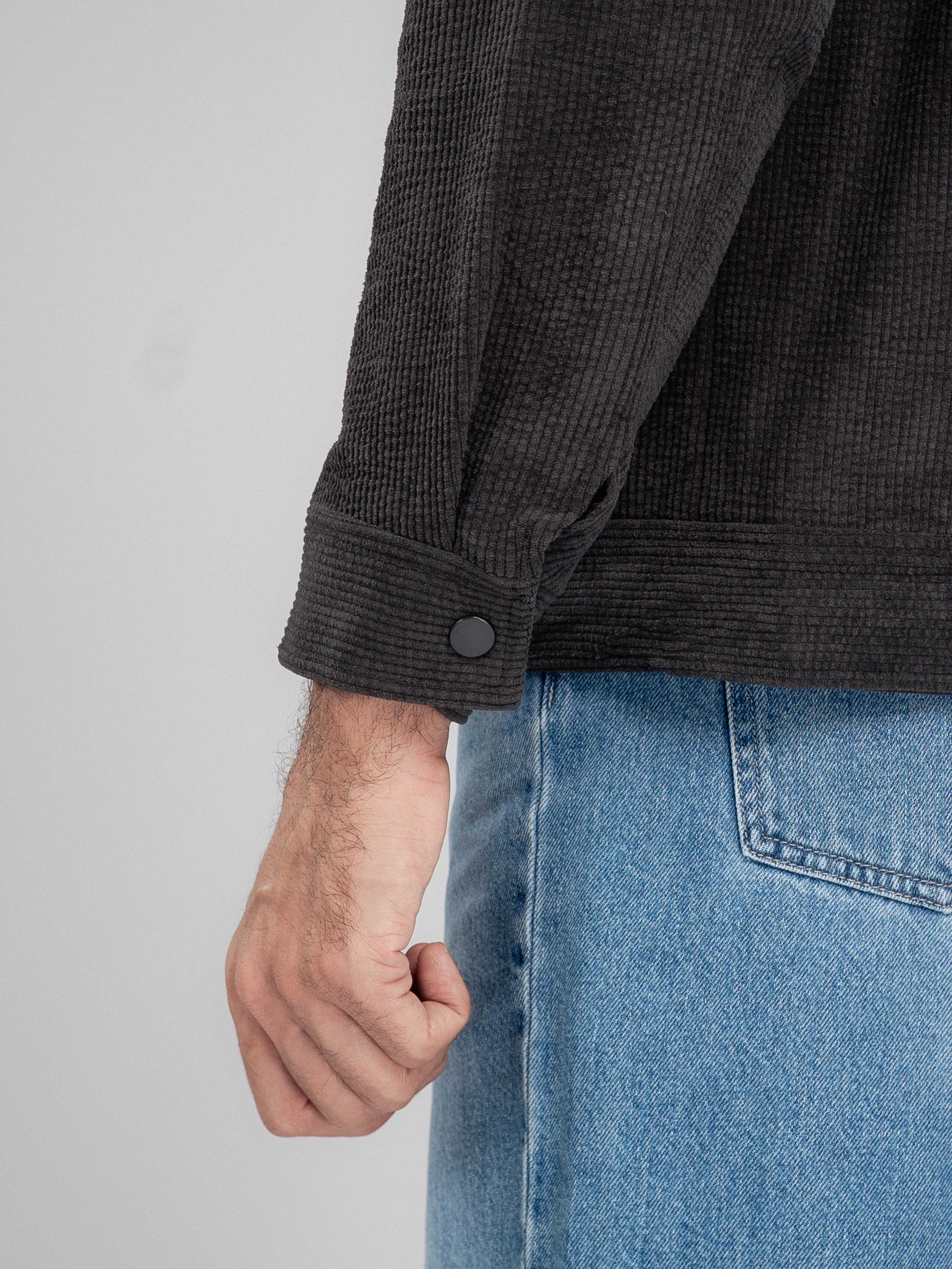 CorduroyJacketDarkGreyCuff - Zeve