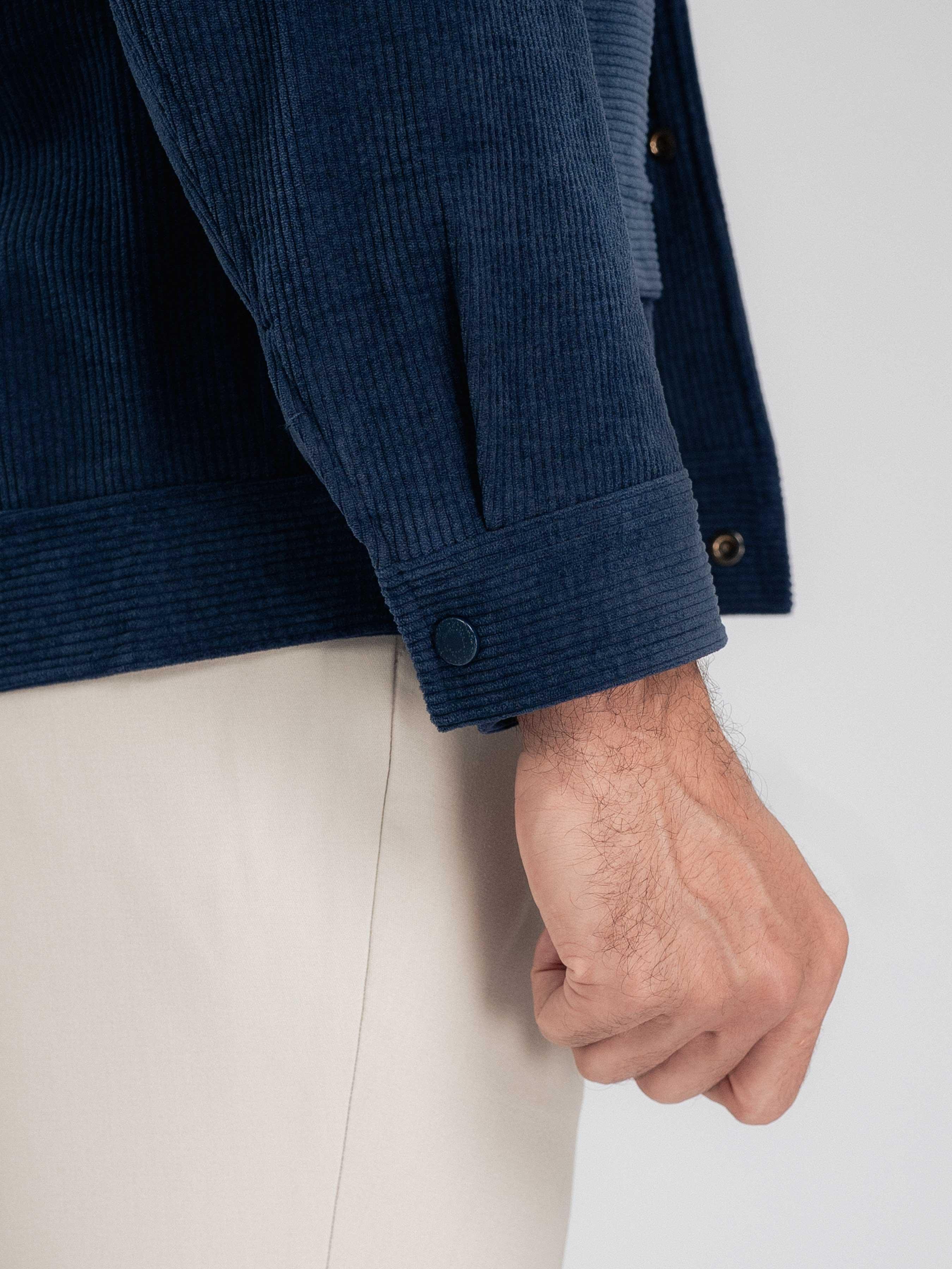 CorduroyJacketNavyCuff - Zeve