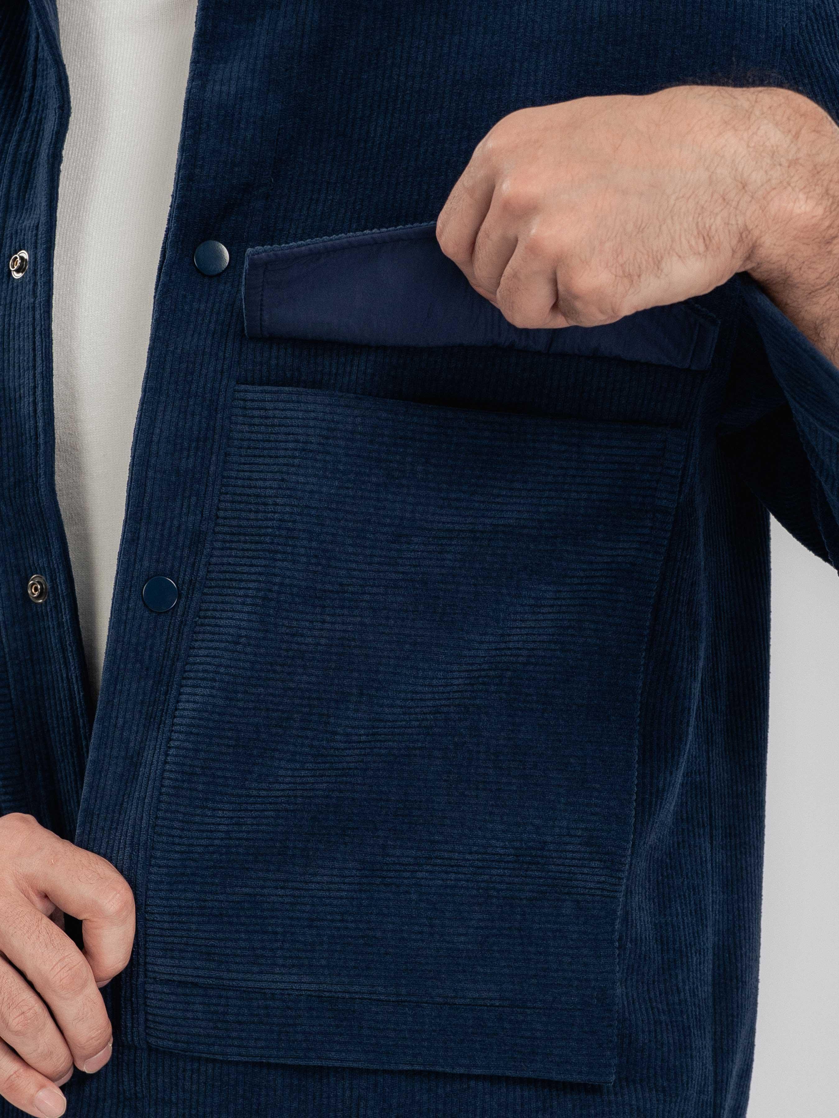 CorduroyJacketNavyPocket - Zeve