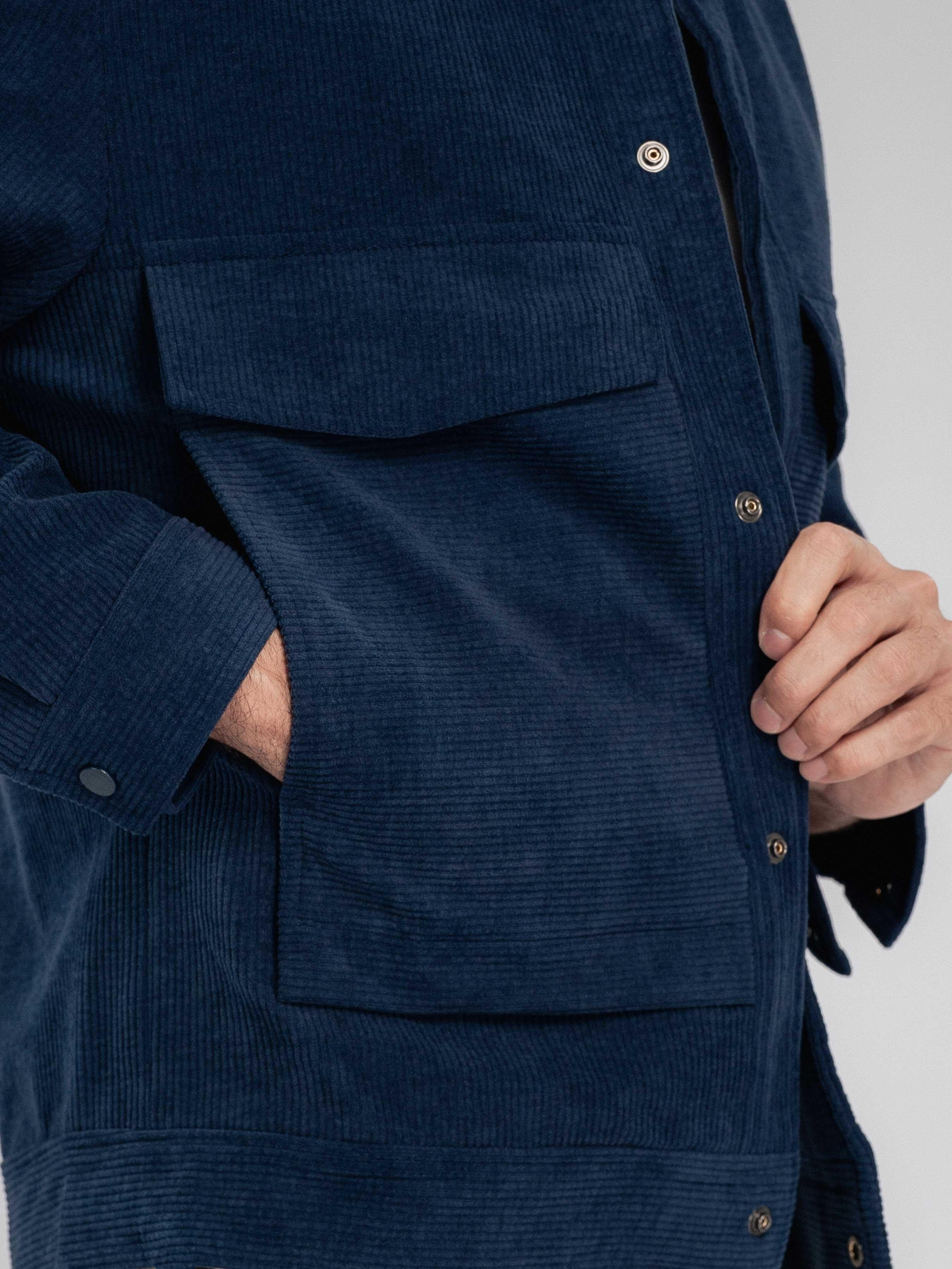CorduroyJacketNavySidePocket - Zeve