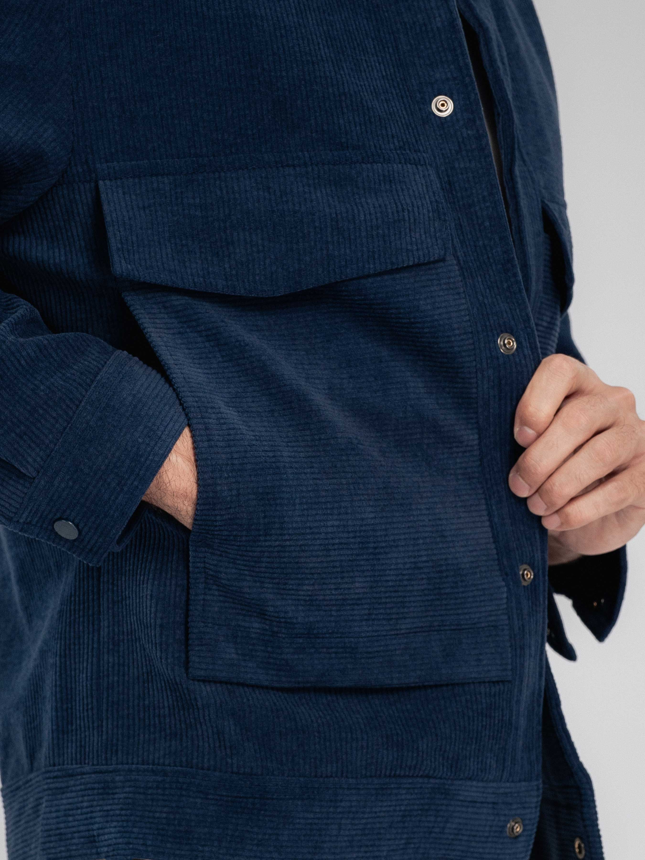 CorduroyJacketNavySidePocket - Zeve