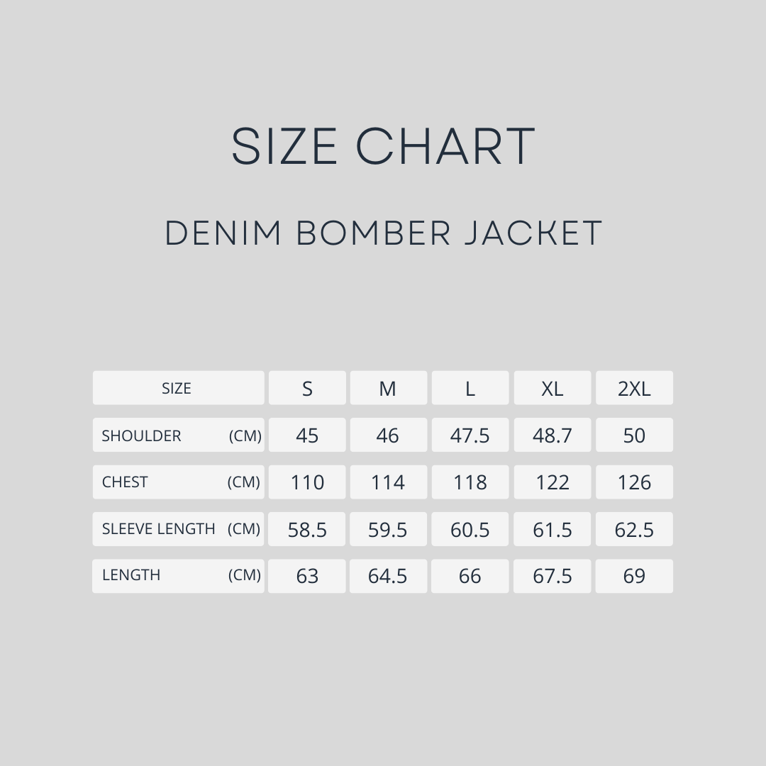 Denim Bomber Jacket - Ash Blue