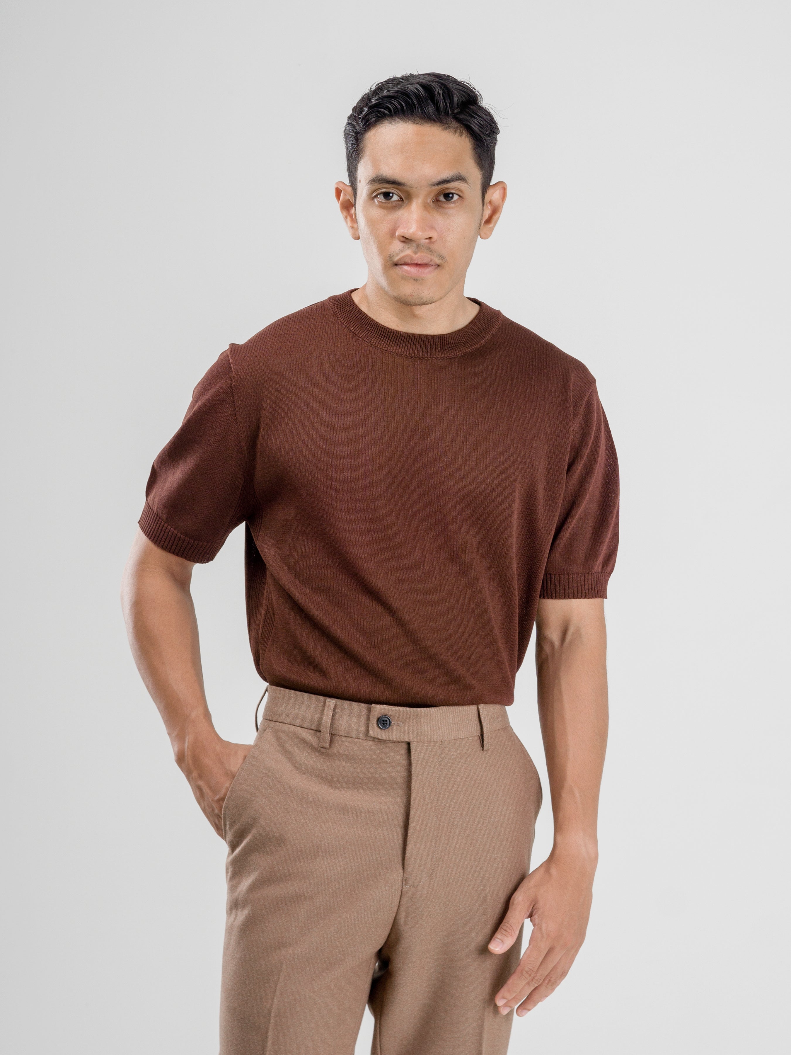 Dany-Round-Neck-Tee-Coffee_01 - Zeve