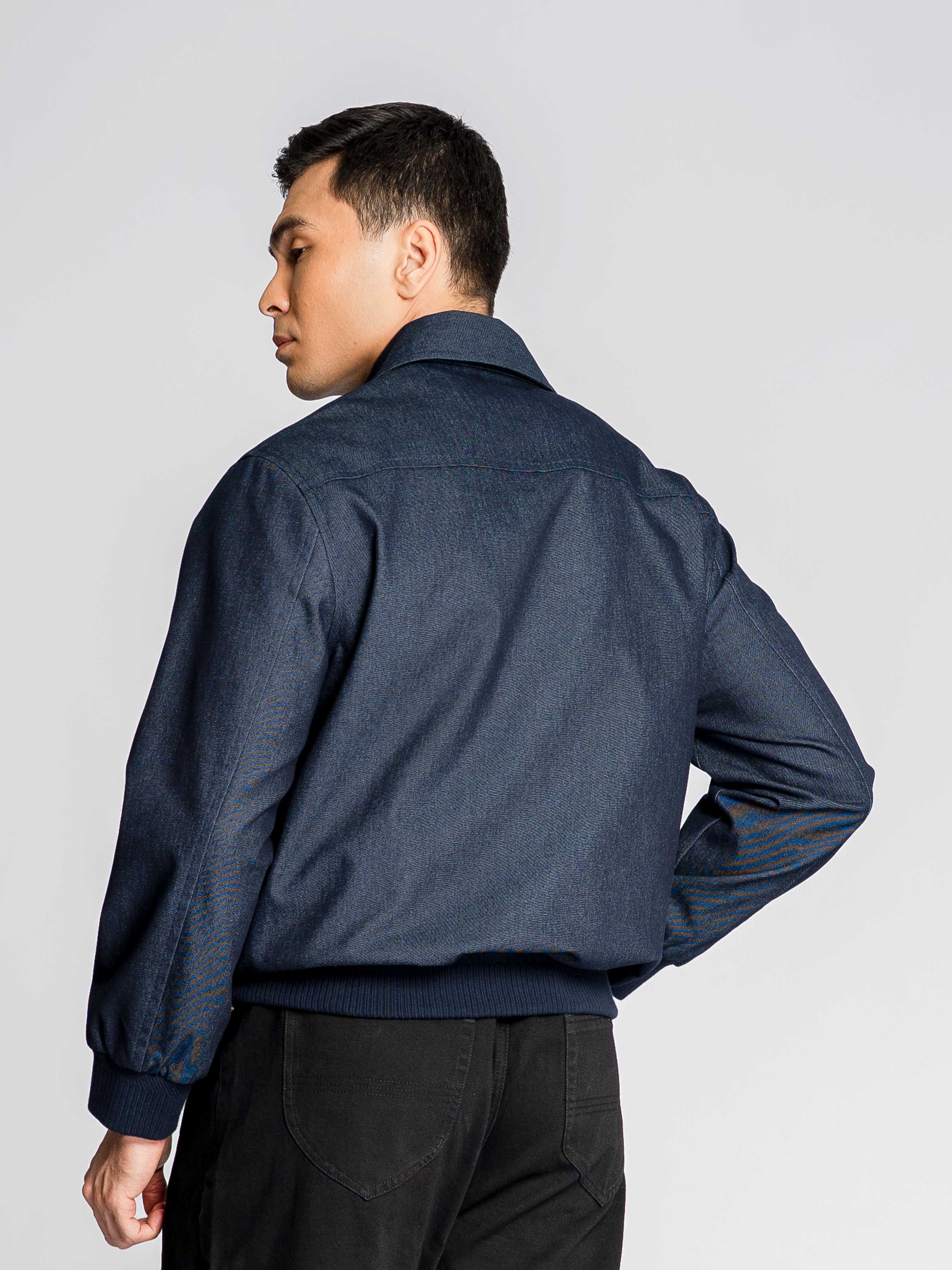 Denim Bomber Jacket - Ash Blue