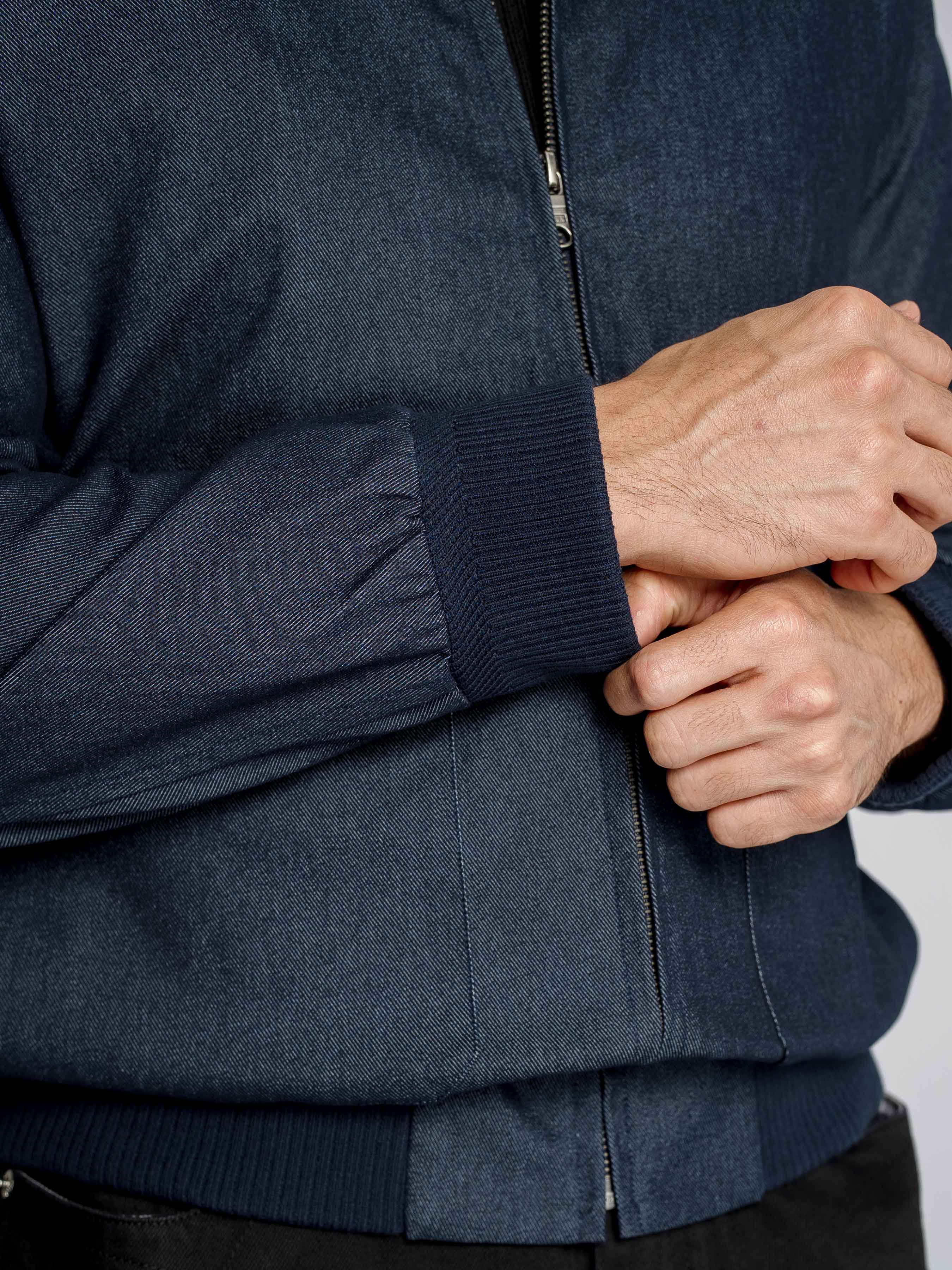 Denim Bomber Jacket - Ash Blue