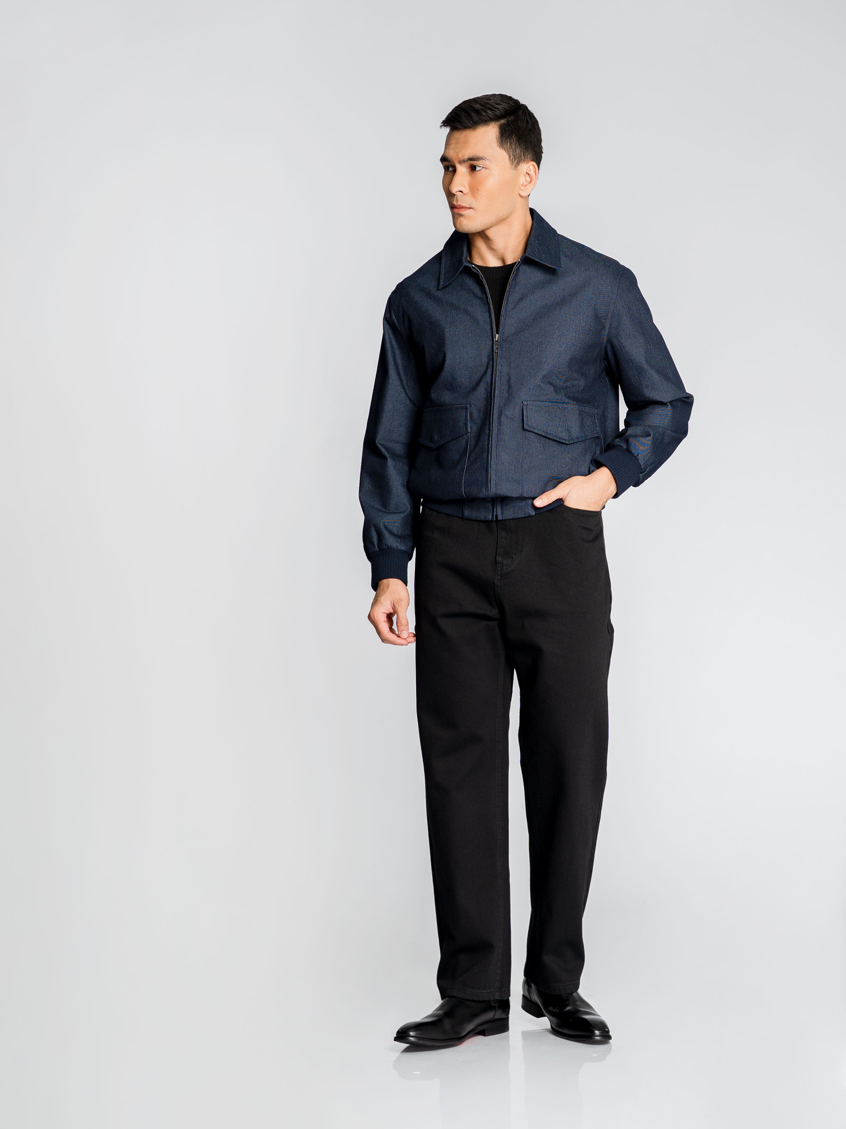 DenimBomberJacketAshBlueFullbody1 - Zeve