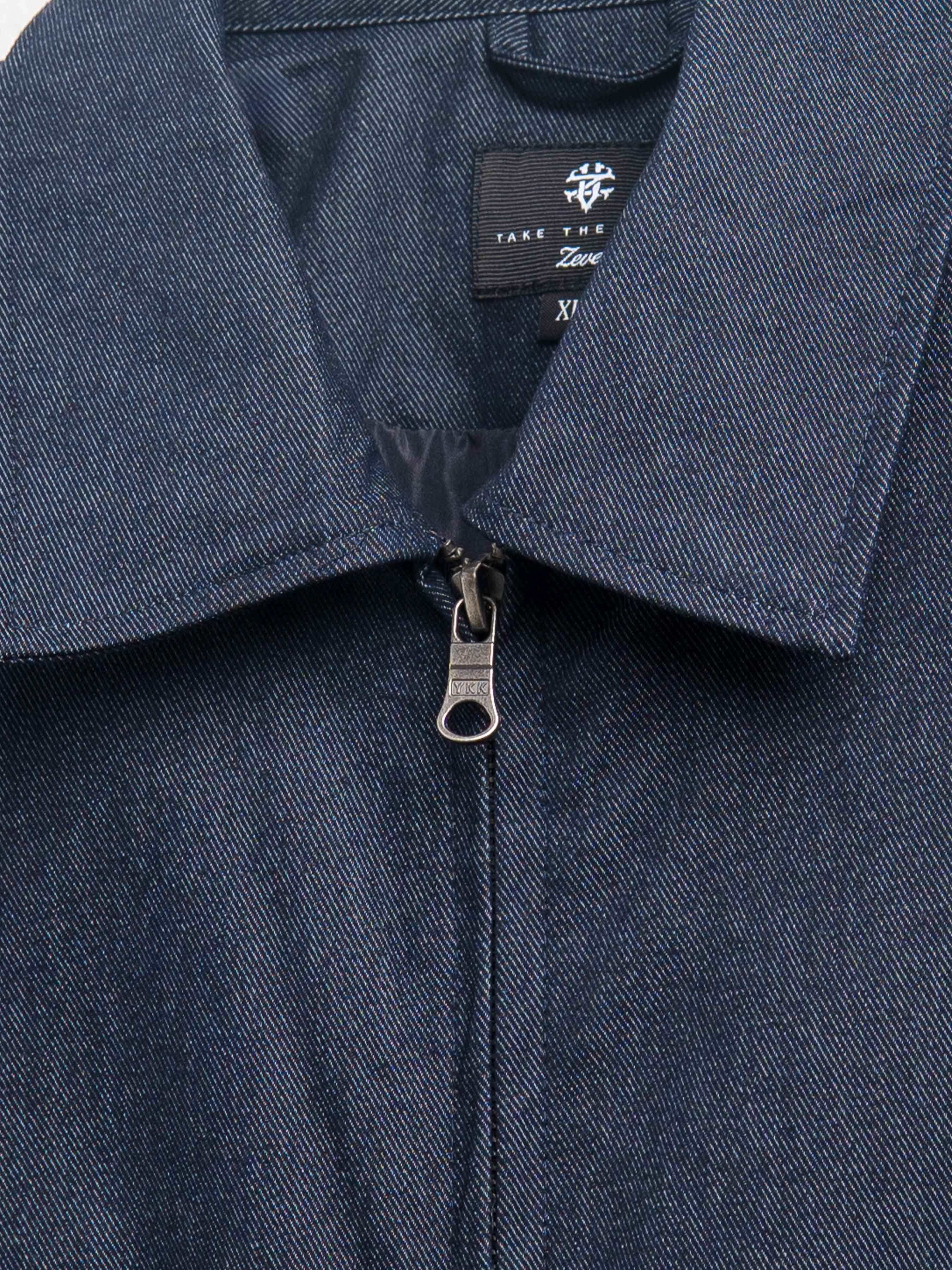 DenimBomberJacketAshBlueZip - Zeve