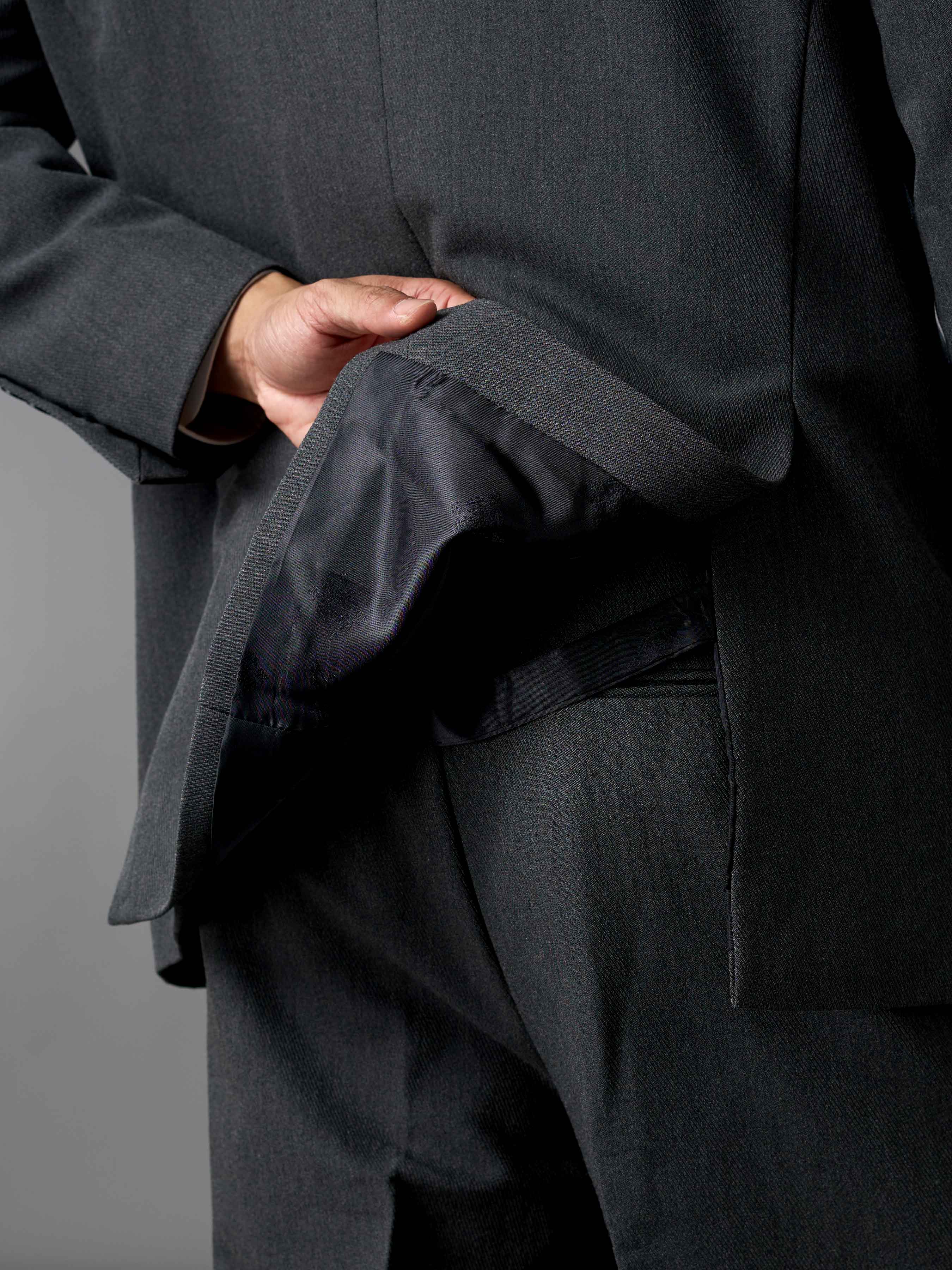 Double Breasted Suit Blazer - Graphite Grey (Regular Fit)