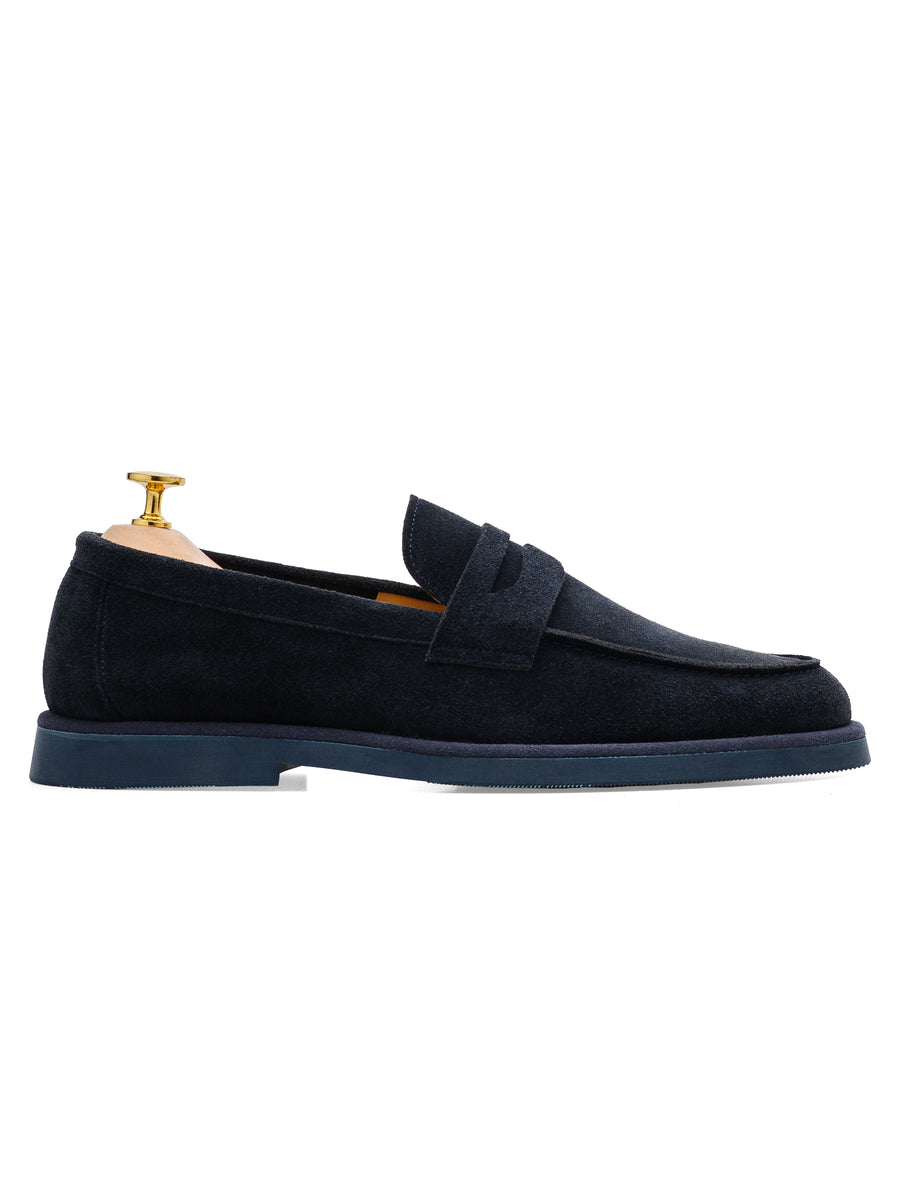 Eldon Penny Loafer - Navy Suede Leather