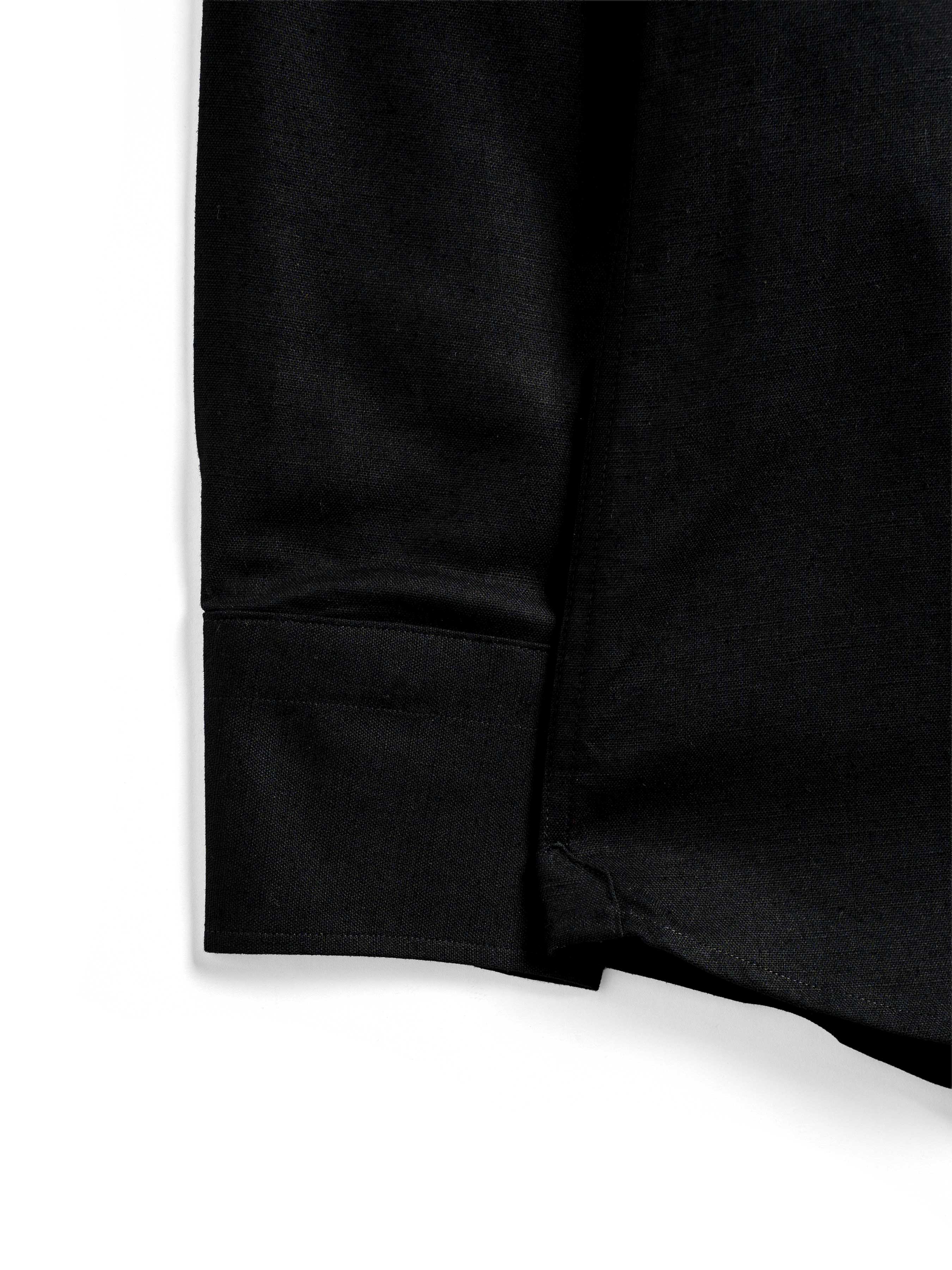 Emanuel Shirt - Black One-piece Collar