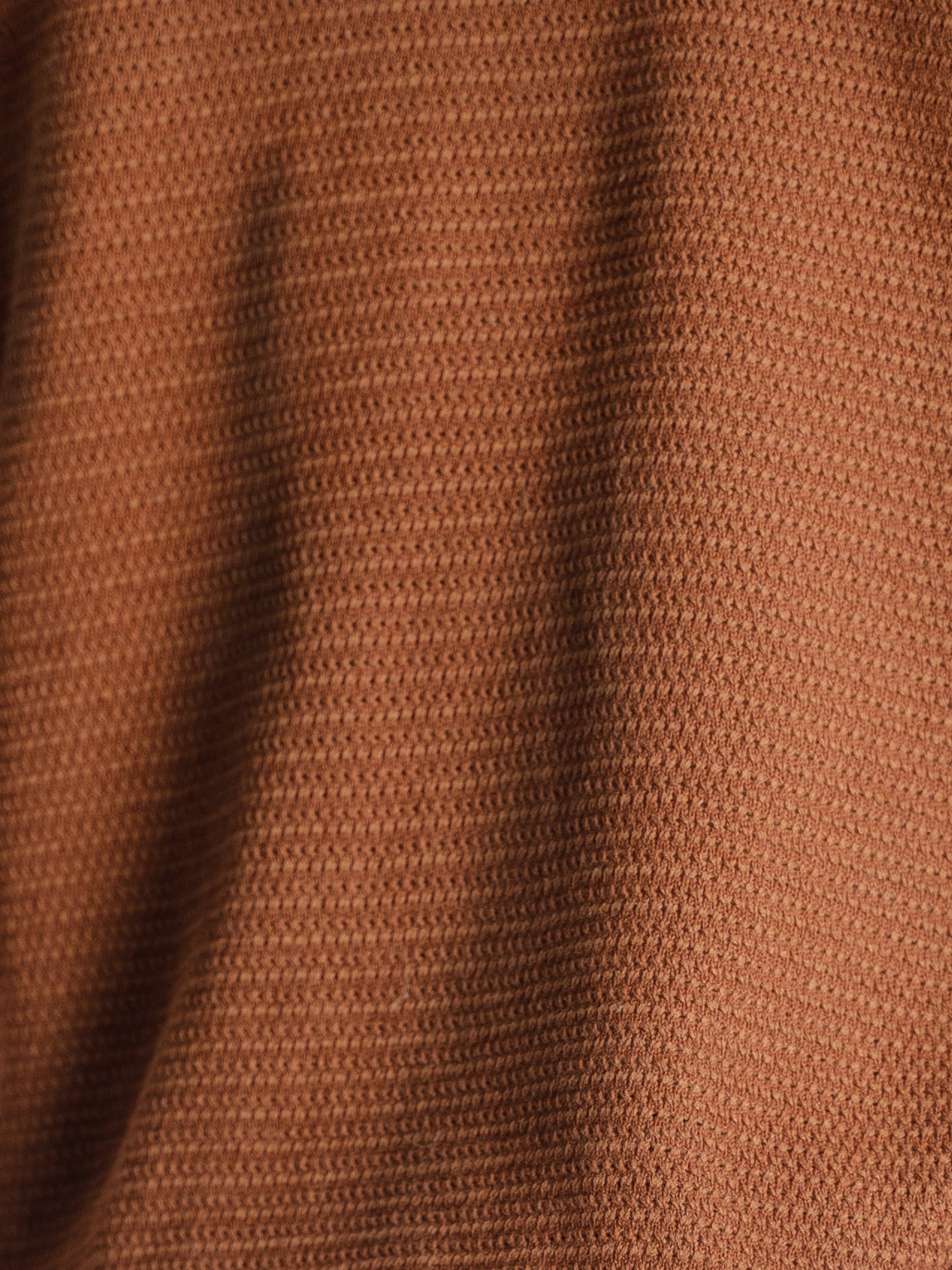 Ezra Knit Polo Tee - Coffee
