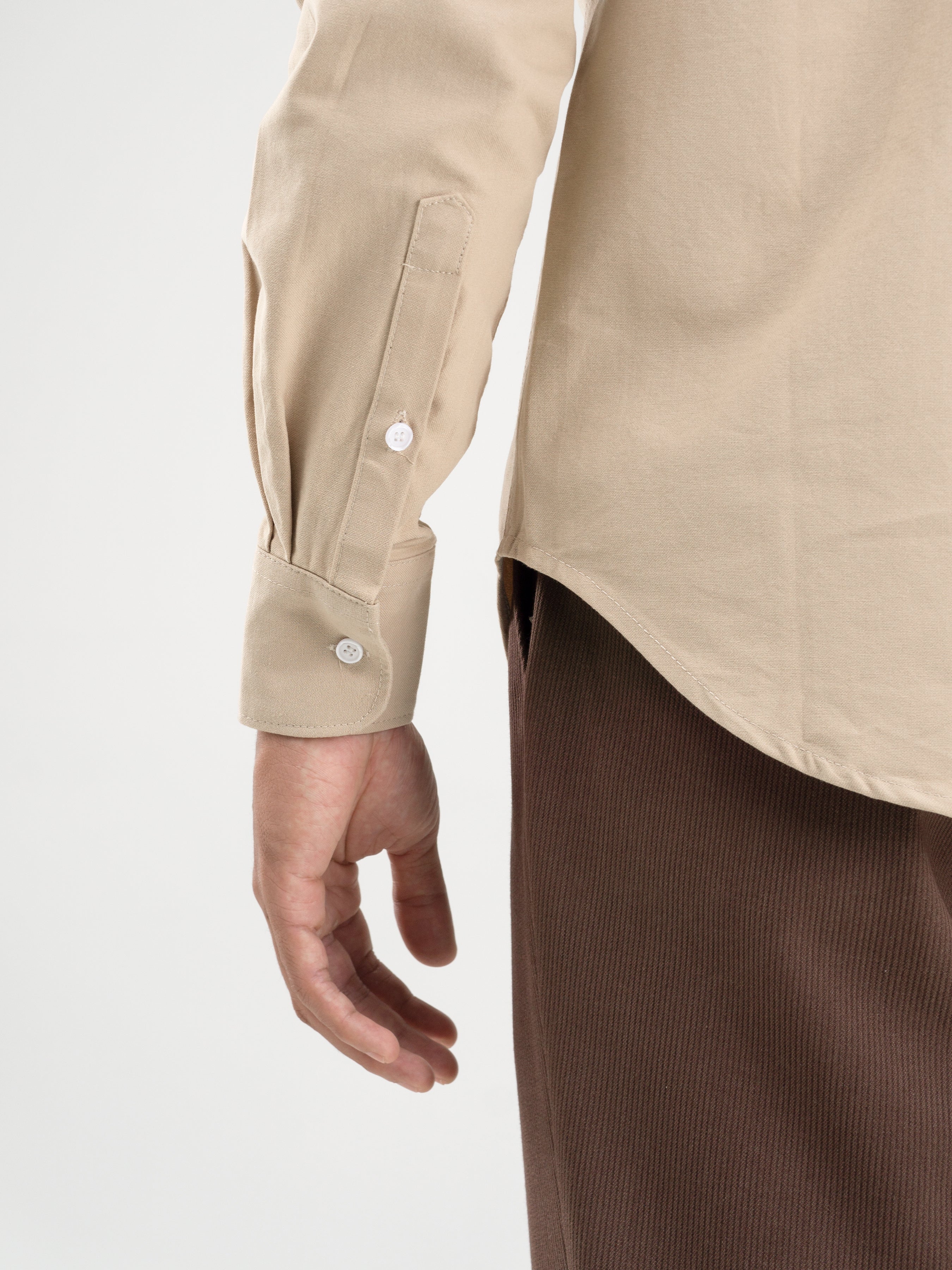 Formal-Shirt-Beige-Oxford-Button-Down-Collar_03 - Zeve
