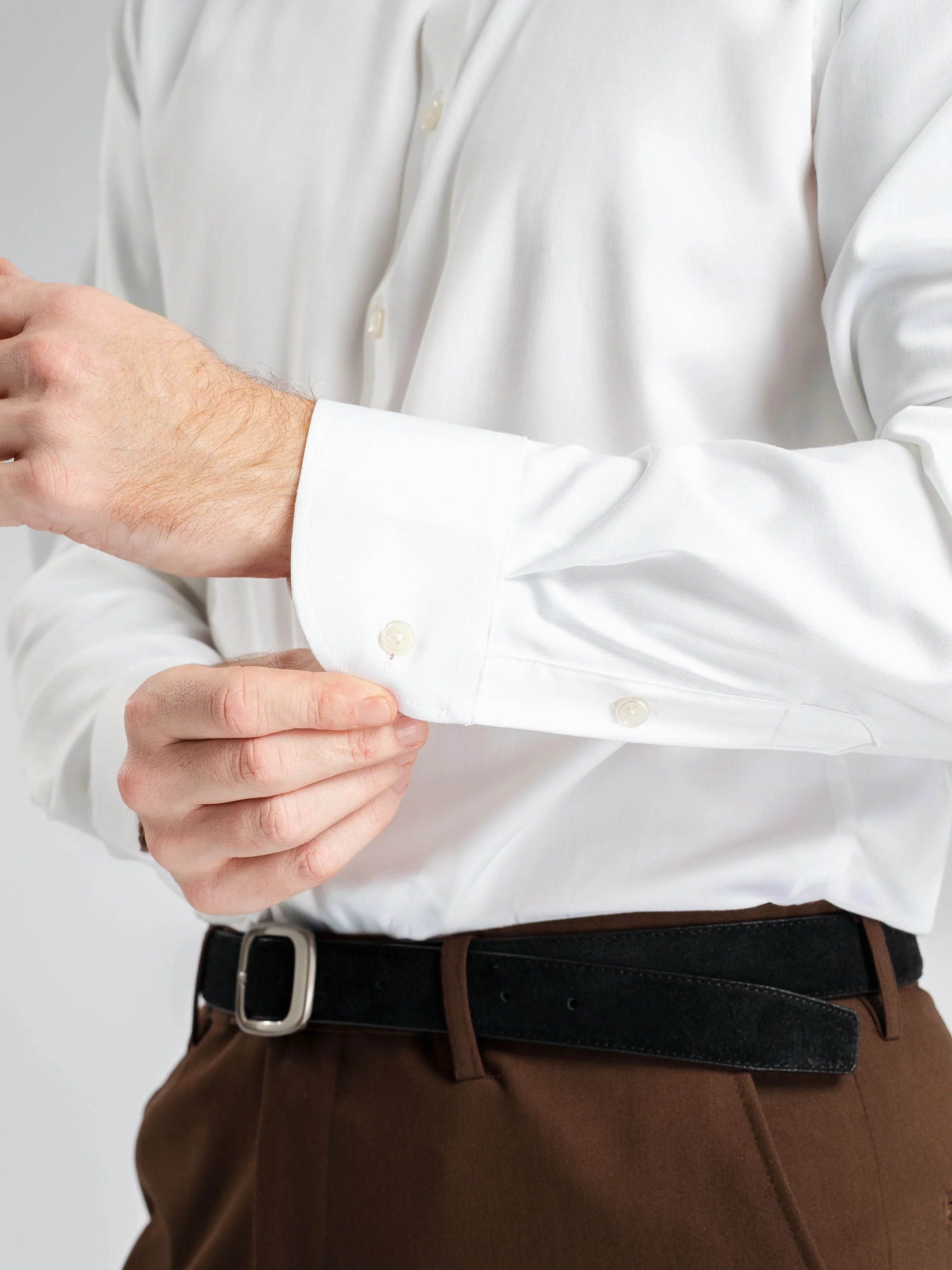 Formal Shirt - White Pinned-Collar