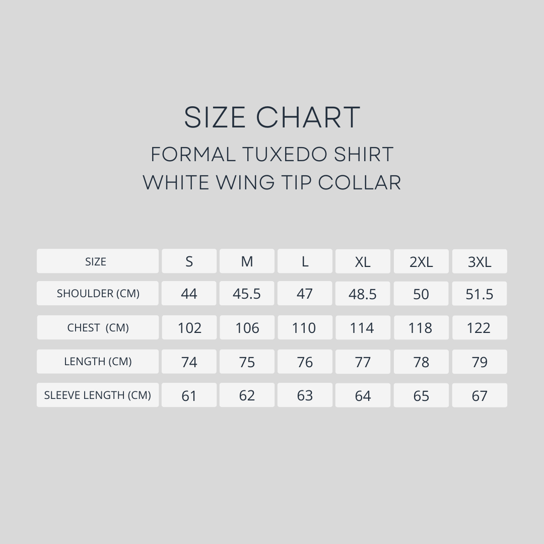 Tuxedo Formal Shirt - White Wing Tip Collar
