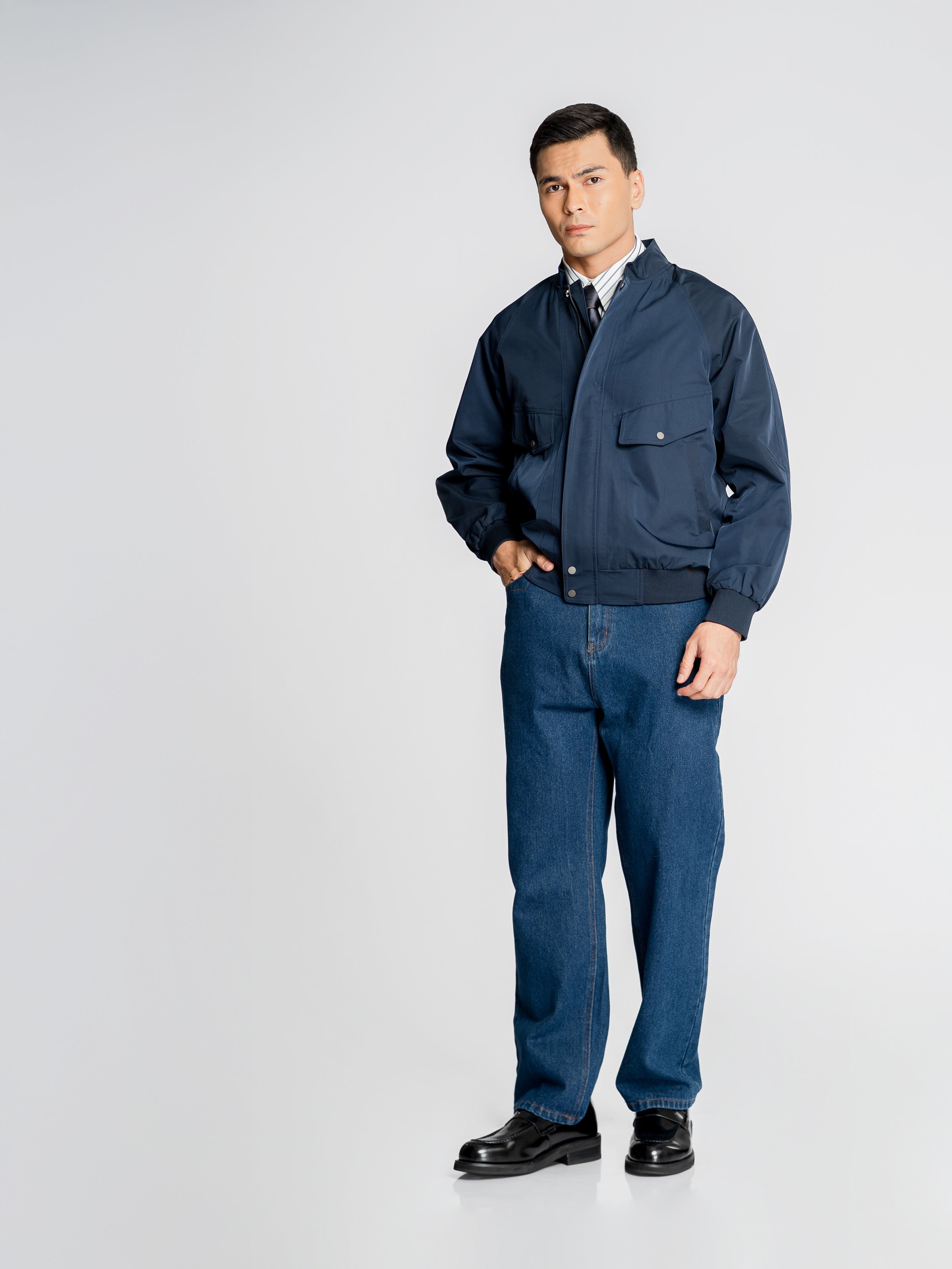 Fortis Bomber Jacket - Dark Blue