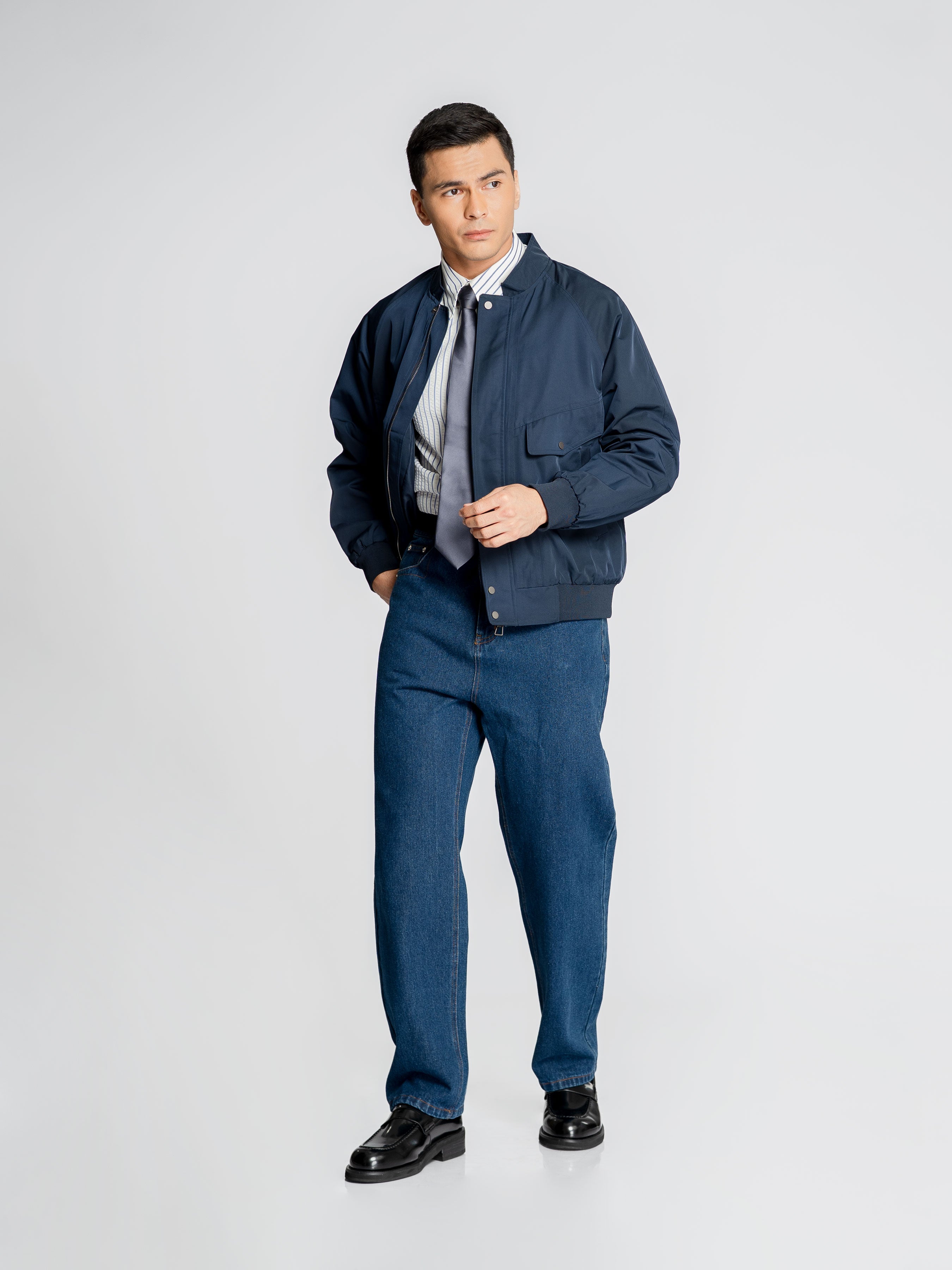 Fortis Bomber Jacket - Dark Blue