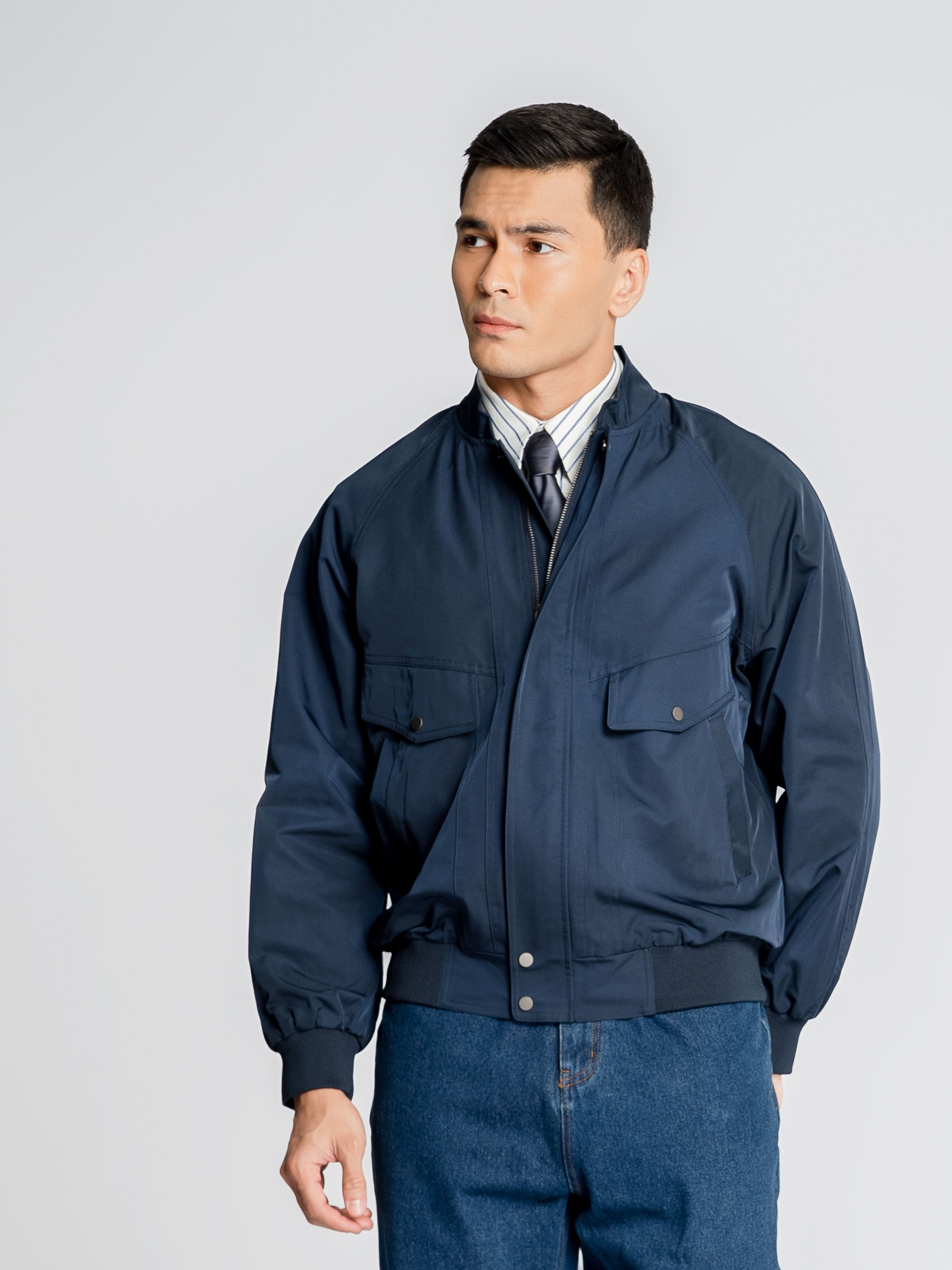 Fortis Bomber Jacket - Dark Blue