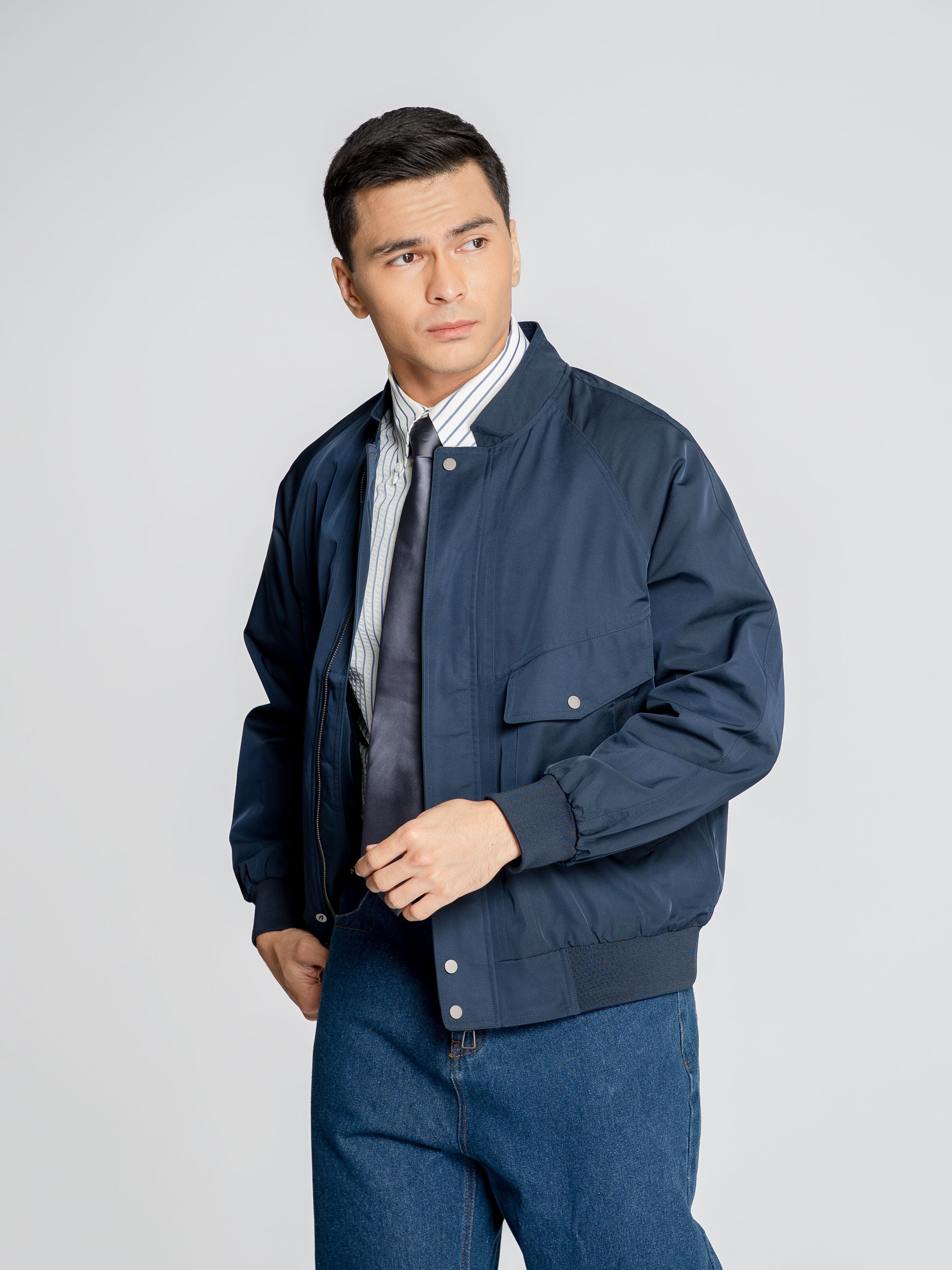 Fortis Bomber Jacket - Dark Blue