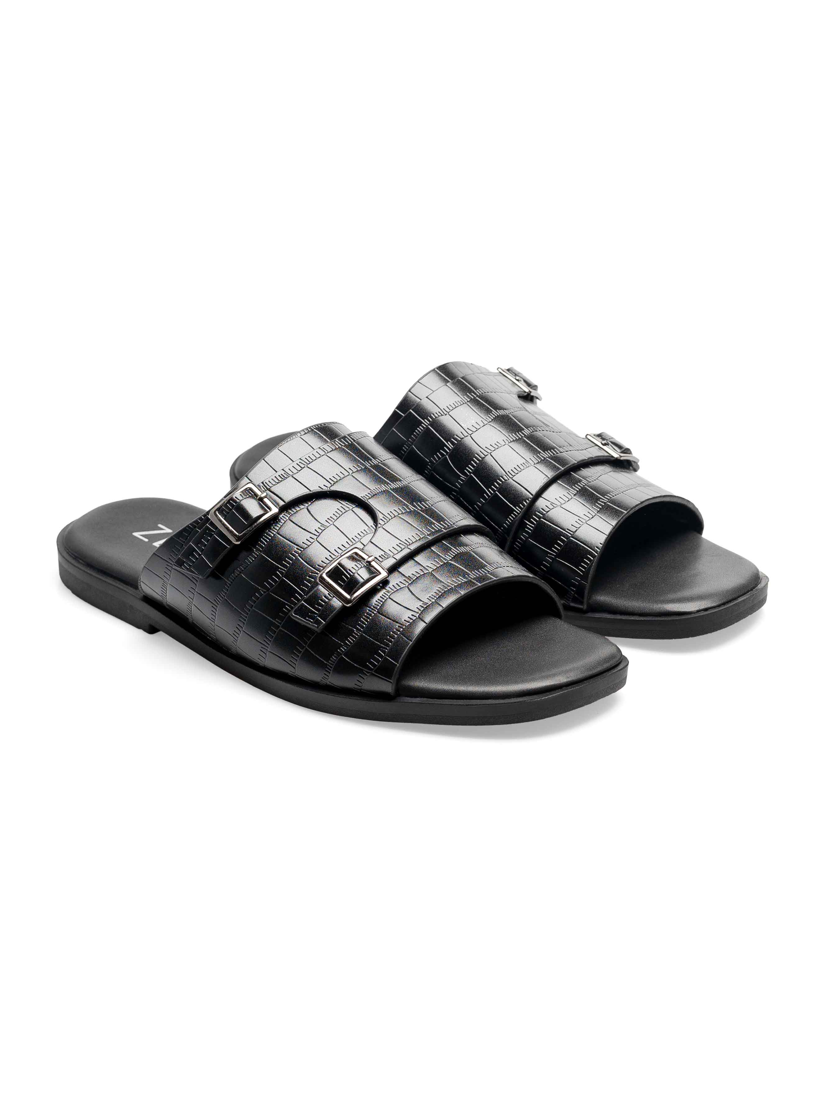 FrontDumaSandalBlack - Zeve
