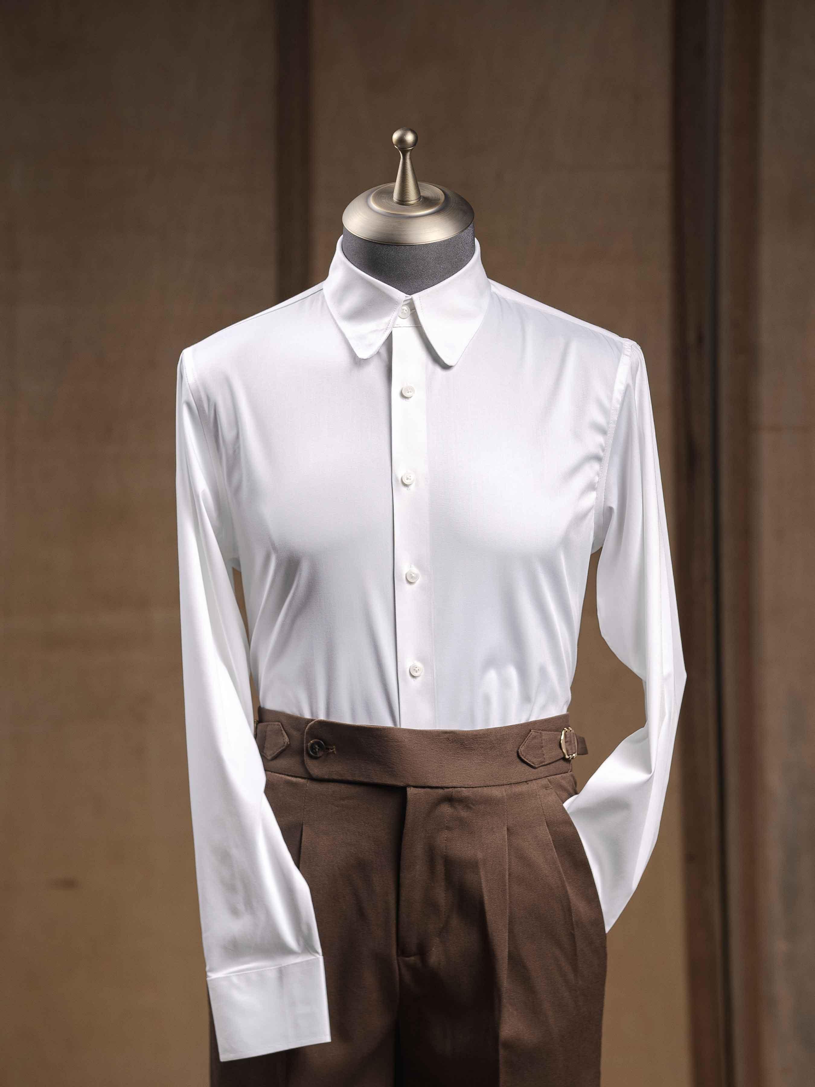 FrontShirtWhiteClubCollar - Zeve